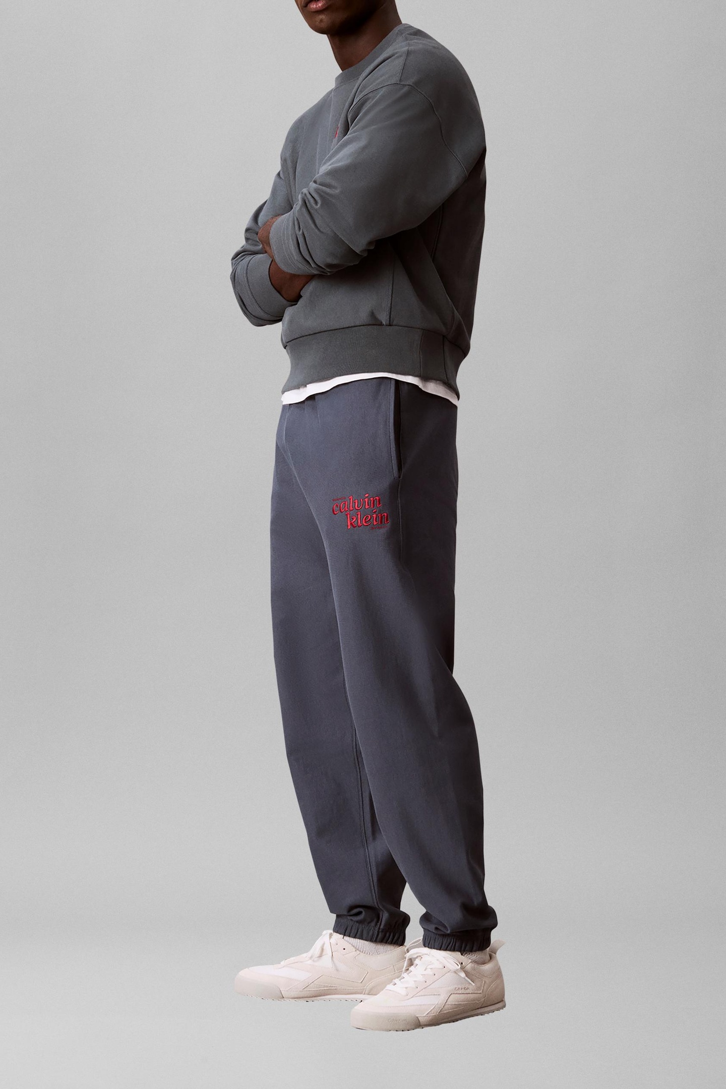 Calvin Klein Premium Terry Graphic Sweatpants Dark Slate Taglia: S | Pantaloni Outlet | Uomo