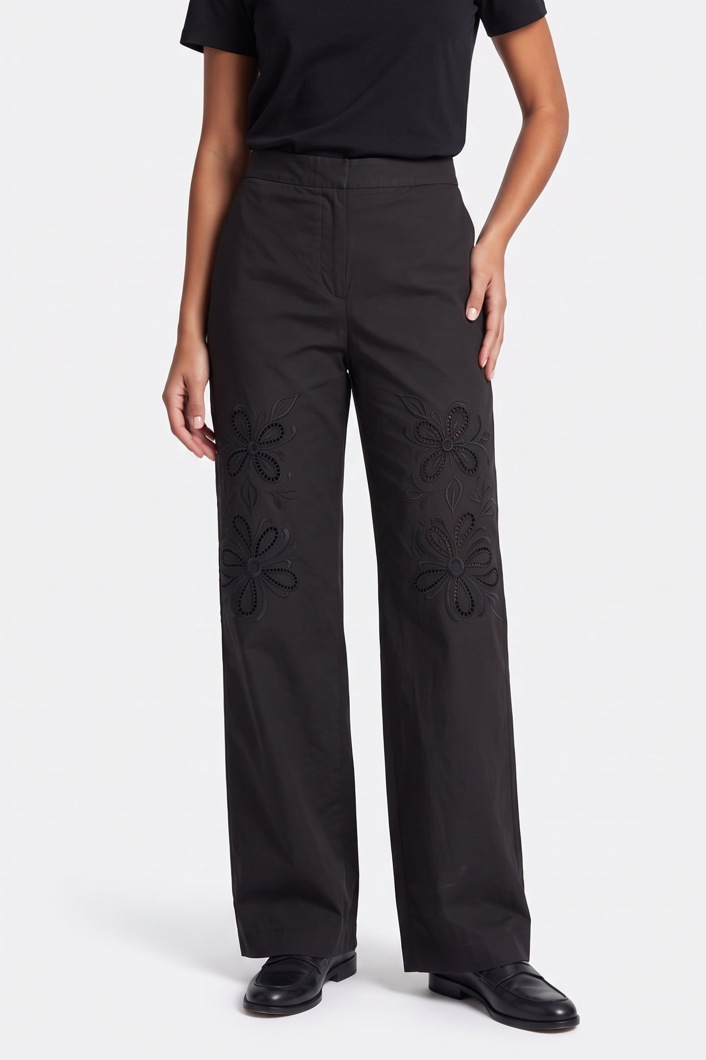 Moschino Trousers Black Maat: 42 | Wijde Broeken Outlet | Dames | Zwart