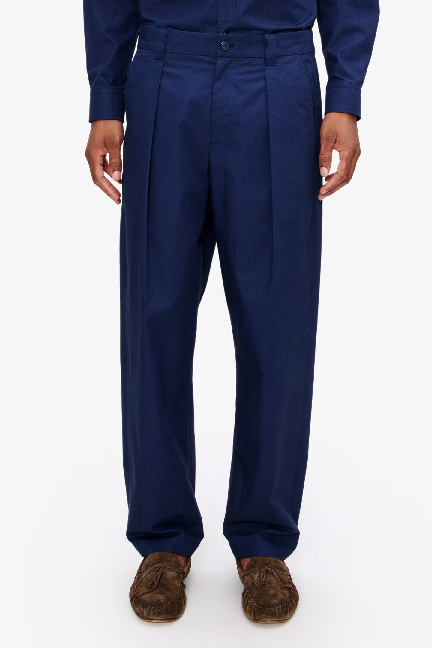 A.P.C. Unisex Trousers Renato Dark Navy Maat: 46 | Pantalons Outlet | Unisex | Blauw