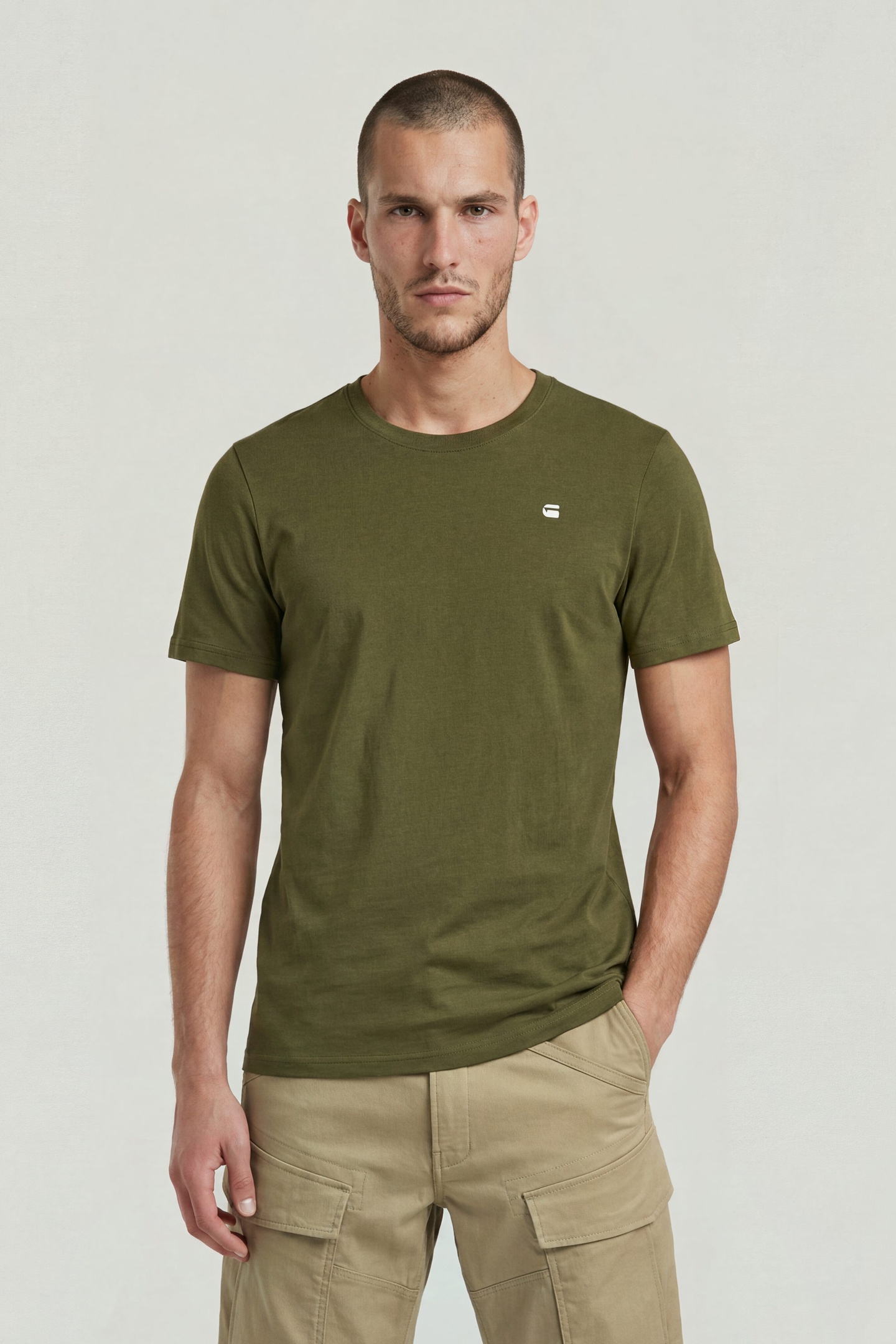 G-Star Chest Logo Slim T-shirt S/s Green Talla: M | Camisetas Básicas Outlet | Hombre | Verde