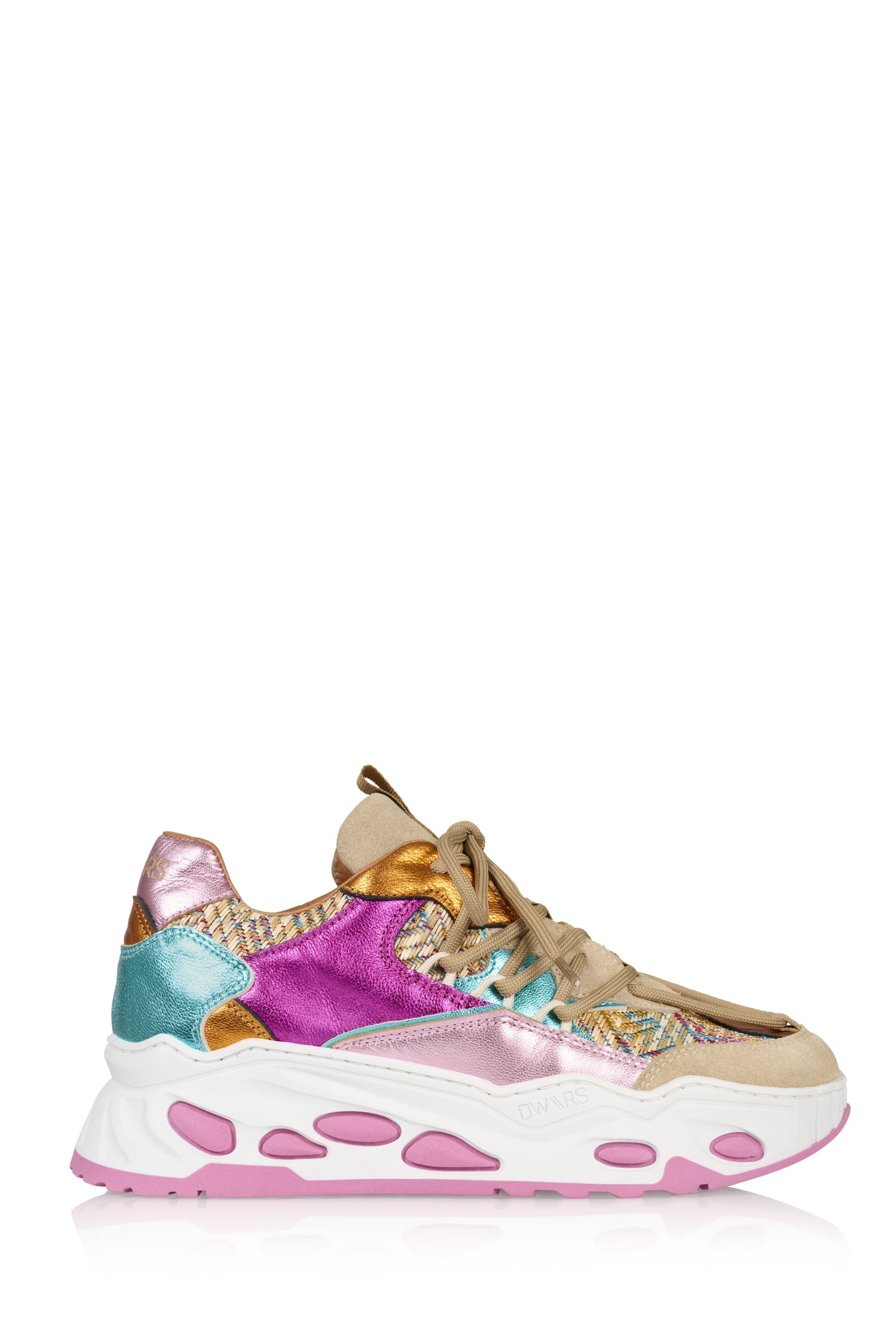 DWRS label Titan Aztec Sand / Pink Maat: 38 | Sneakers Outlet | Dames | Roze