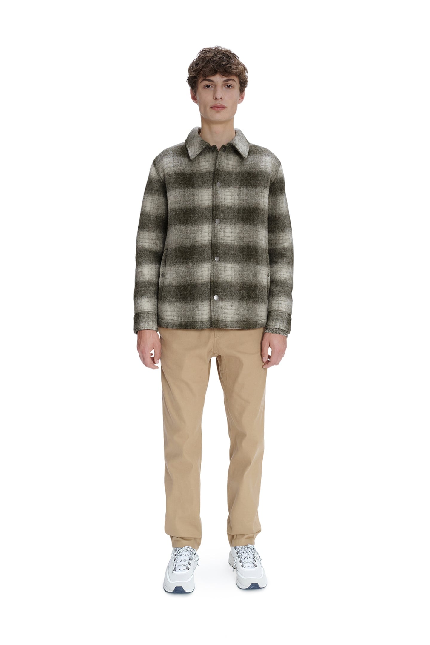 A.P.C. Unisex Jacket New Alan Khaki Maat: M | Overshirts Outlet | Unisex | Bruin