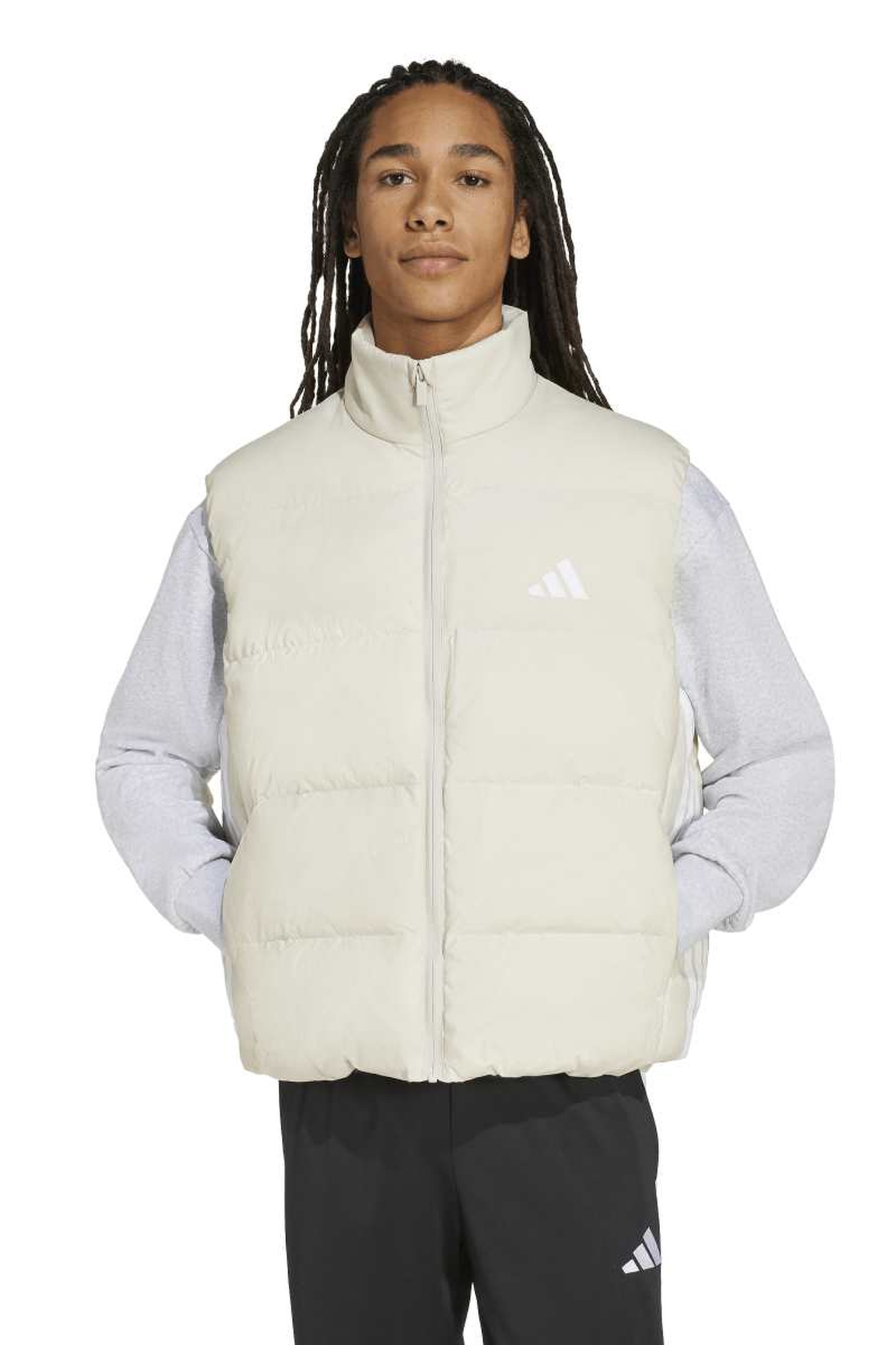 Adidas Unisex Essential 3s Puf Vest Wonder Alumina Maat: M | Gilets Outlet | Unisex | Ecru
