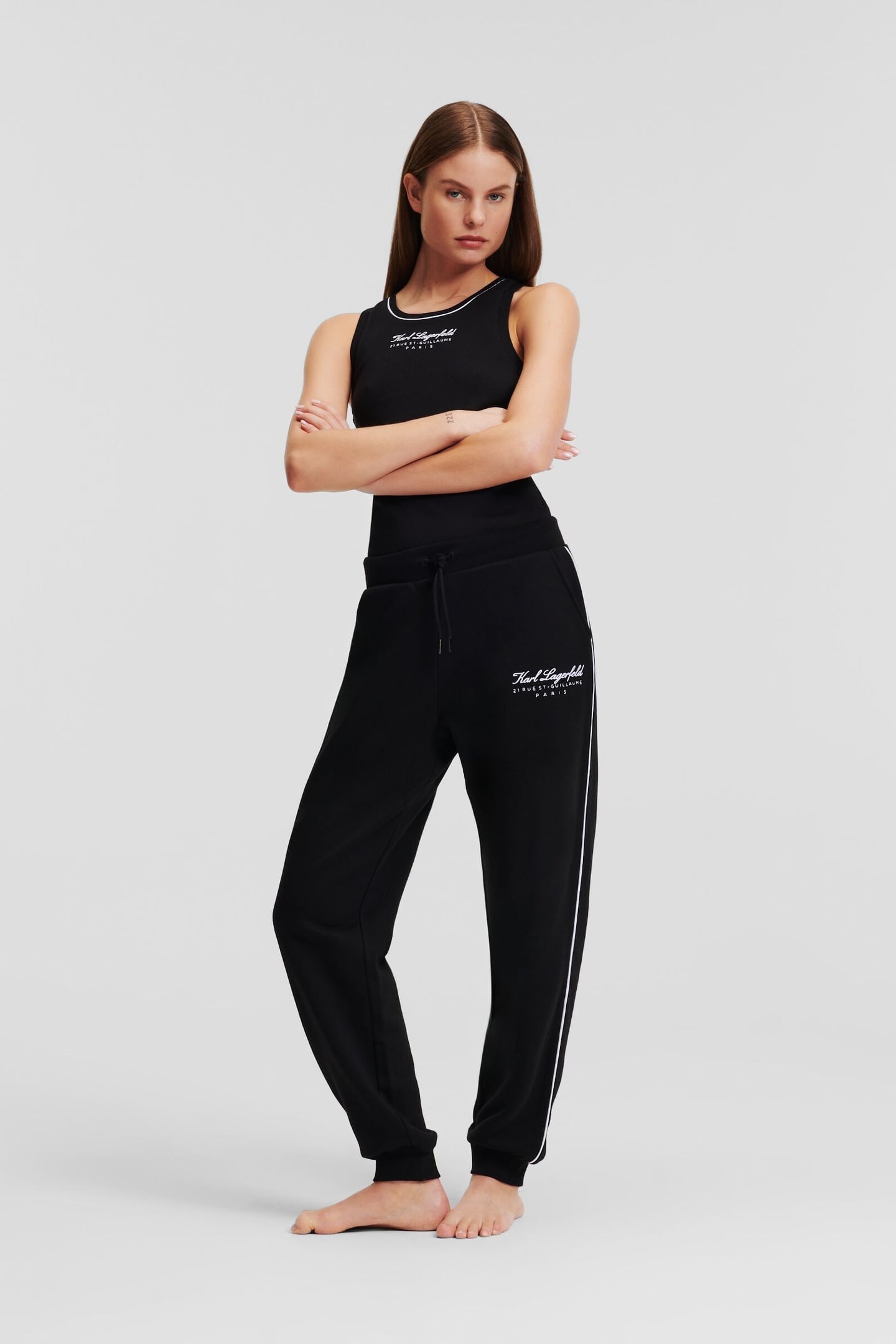 Karl Lagerfeld Hotel Karl Sweatpants Black Taglia: M | Pantaloni da tuta Outlet | Donna | Nero