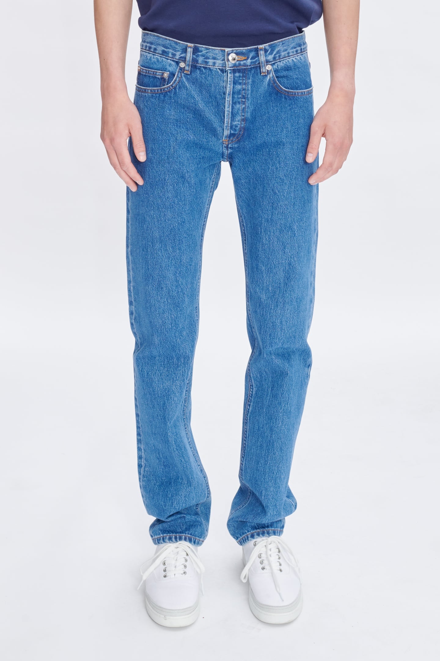 A.P.C. Unisex Jeans New Standard Washed Indigo Maat: W28 | Straight Jeans Outlet | Unisex | Blauw