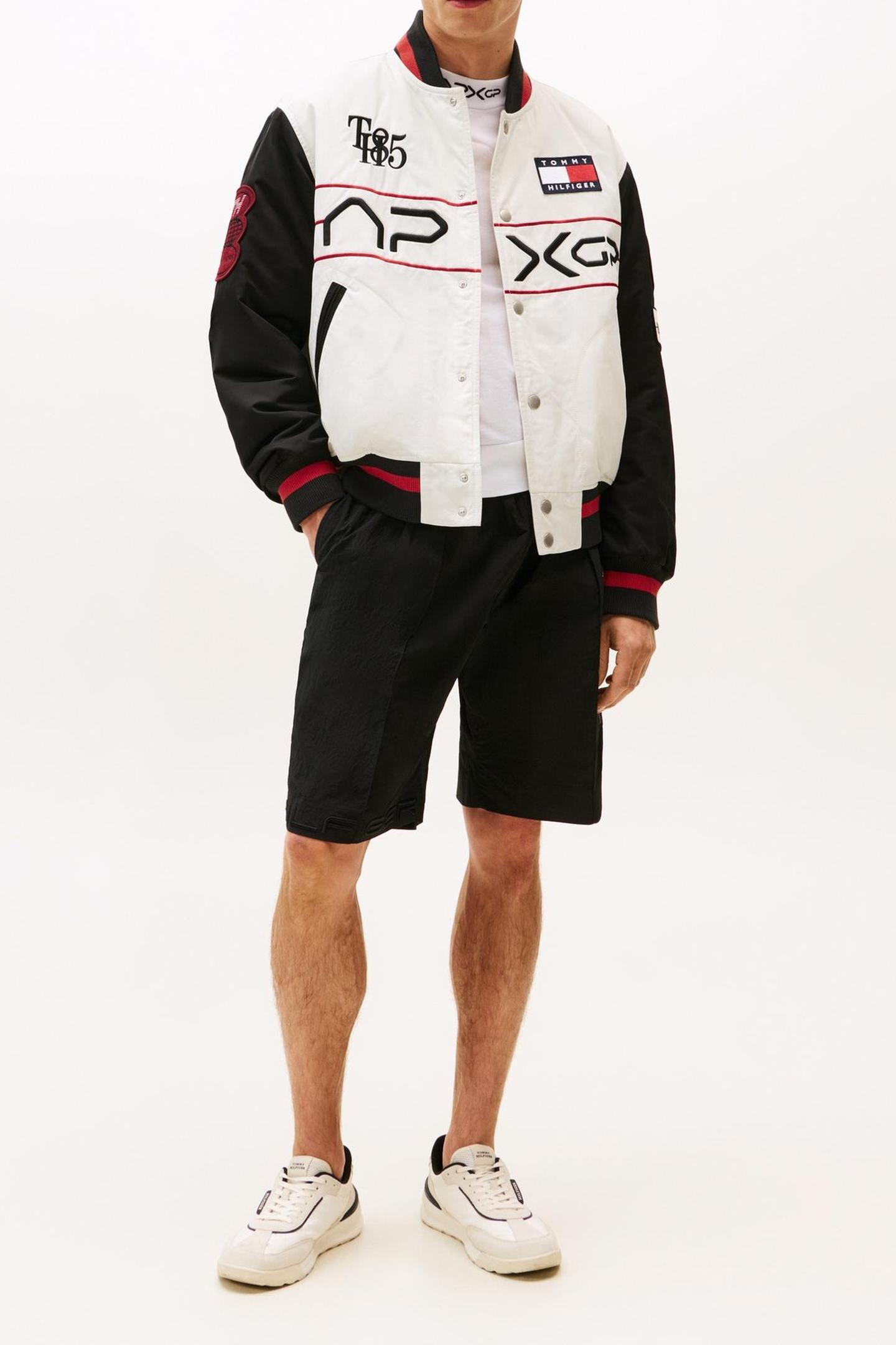 Tommy Hilfiger F1 Movie Satin Varsity Jacket White/red/black Taille: M | Blousons d'aviateurs Outlet | Homme | Blanche