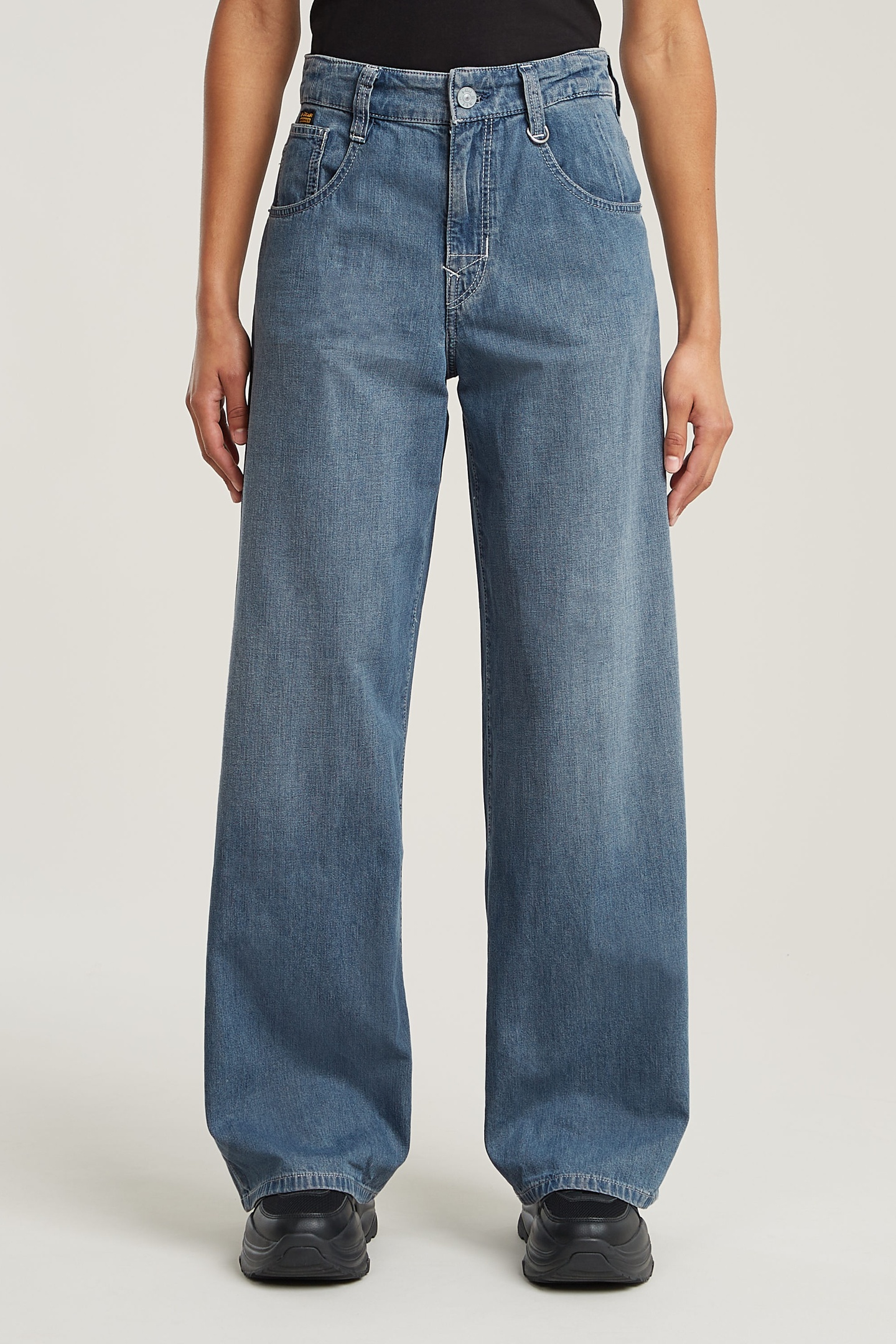 G-Star Skater High Loose Medium Blue Maat: W28L30 | Jeans Outlet | Dames | Blauw