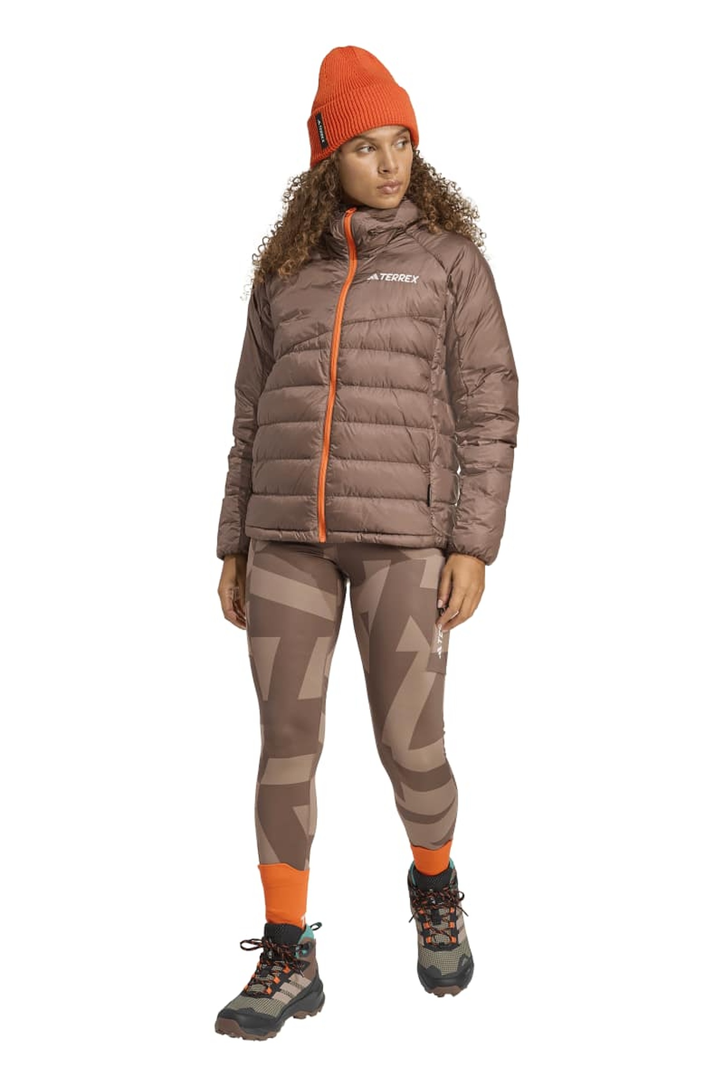 Adidas W Xpr Down Jacket Earth Strata Maat: XS | Winterjassen Outlet | Dames | Bruin