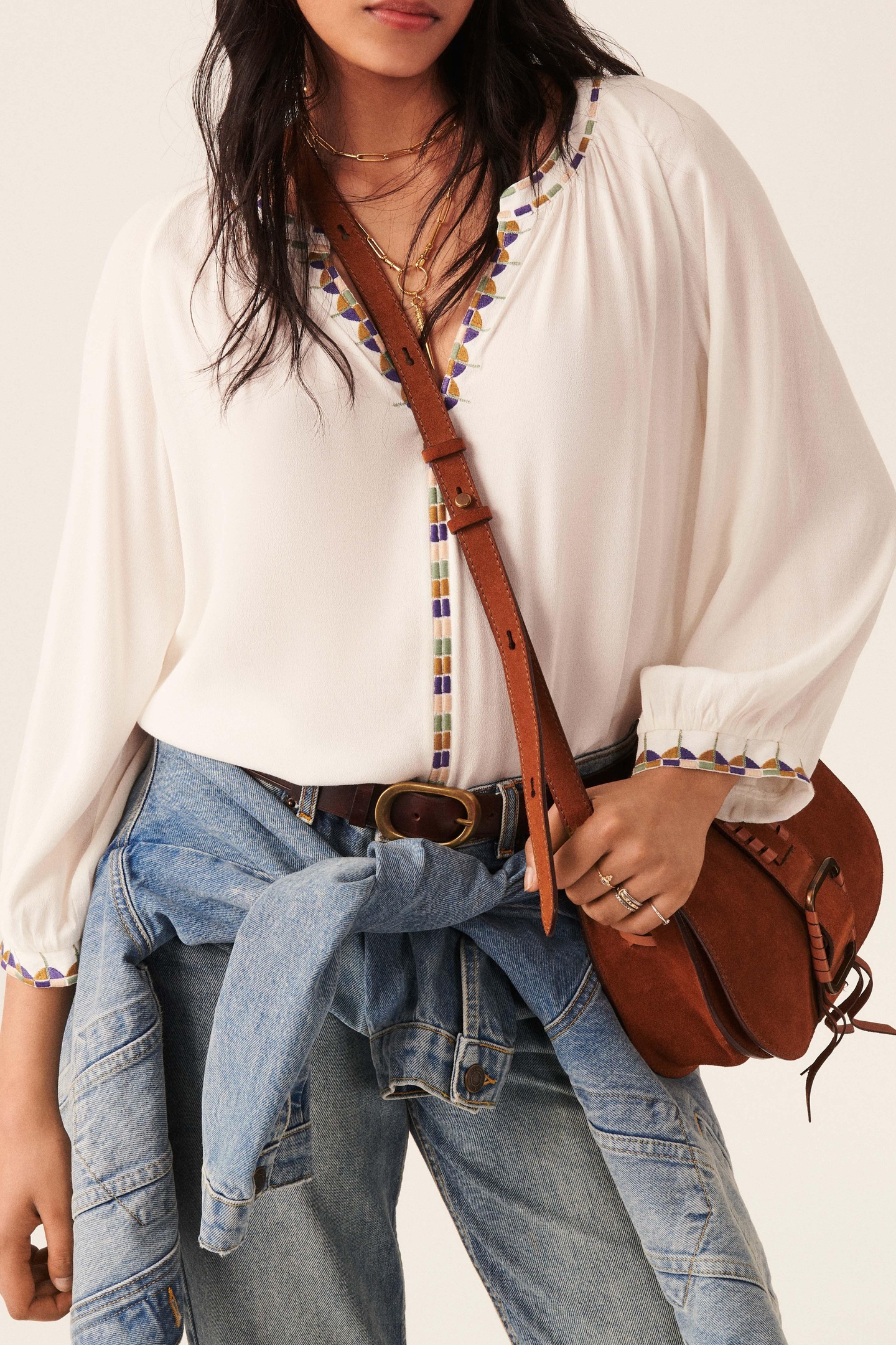 BA&SH Long Sleeves Blouse Ecru Maat: S | Longsleeves Outlet | Dames | Ecru