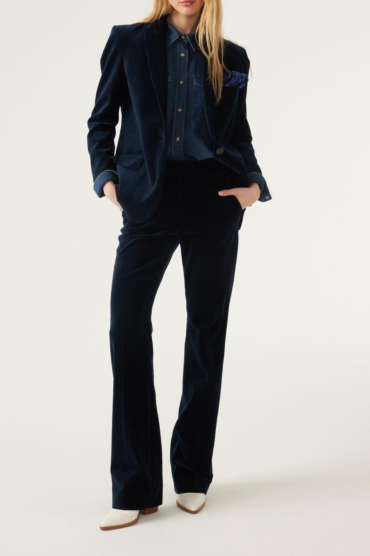 BA&SH Straight Trousers Bluenuit Maat: 38 | Pantalons Outlet | Dames | Blauw