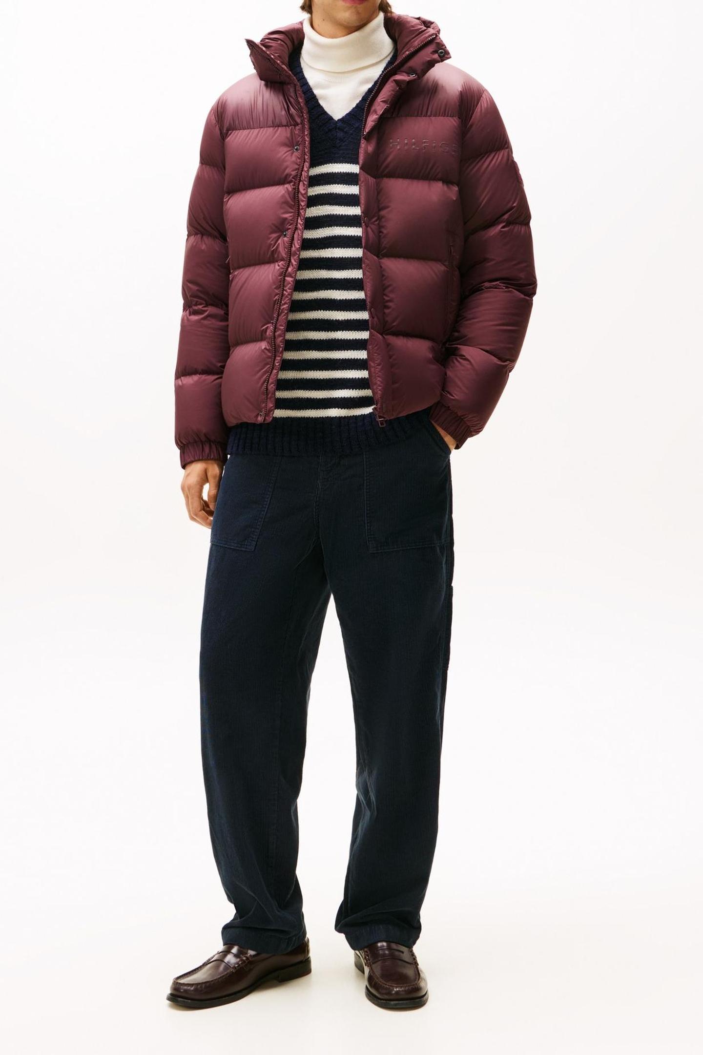 Tommy Hilfiger Mix Down Hooded Puffer Deep Burgundy Taglia: XL | Giacche invernali Outlet | Uomo | Marrone