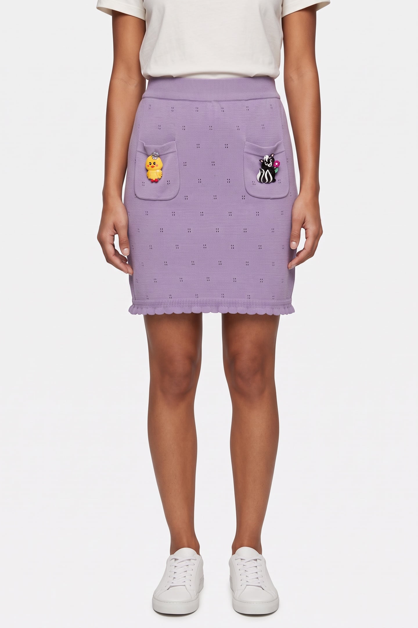 Moschino Knitted Skirt Purple Maat: 38 | Mini Rokken Outlet | Dames | Paars