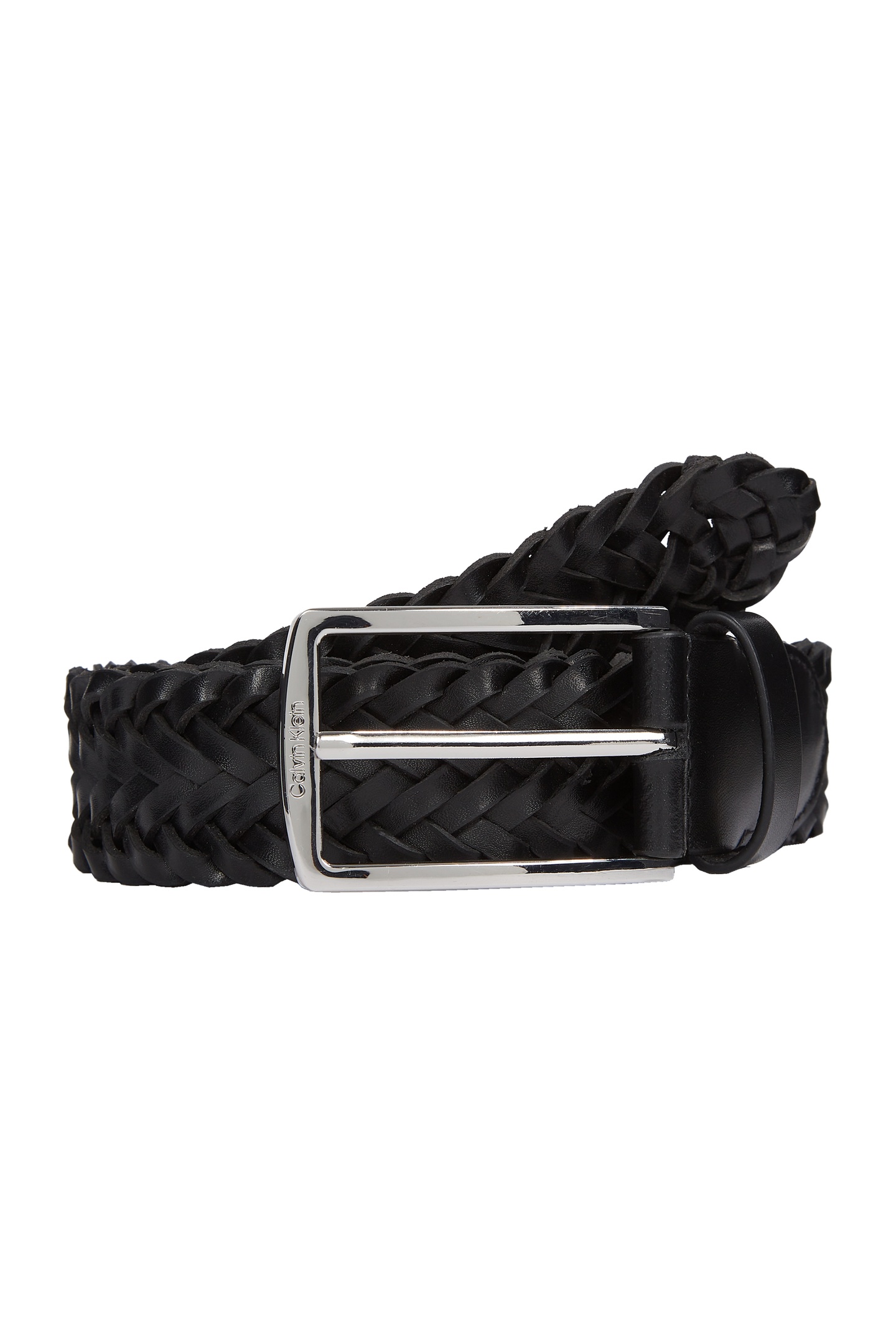 Calvin Klein Ck Casual Elongated Belt Black Braided Taille: 85 | Ceintures Outlet | Homme | Le Noir