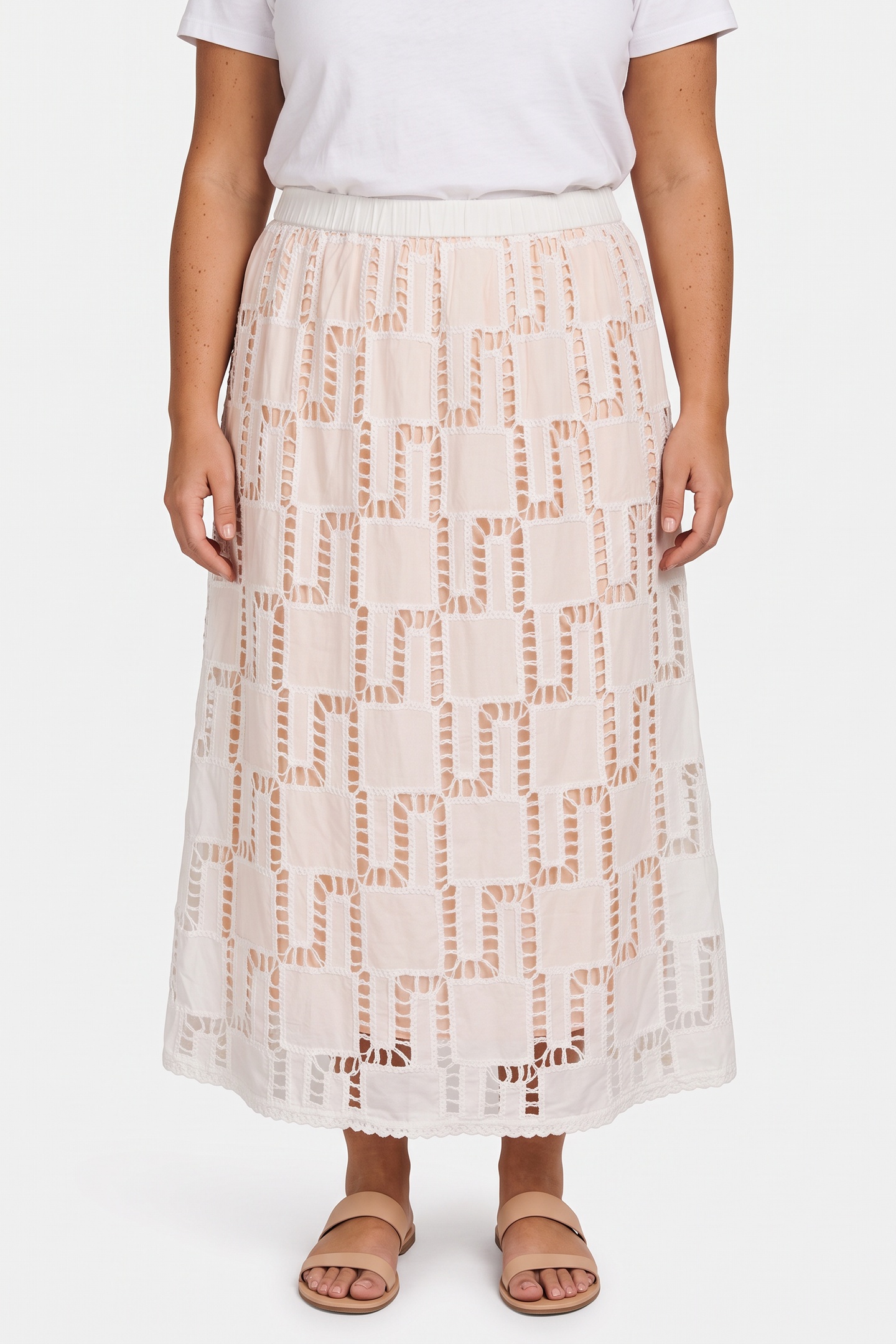 BA&SH Long Skirt Ecru Maat: M | Midi Rokken Outlet | Dames | Ecru