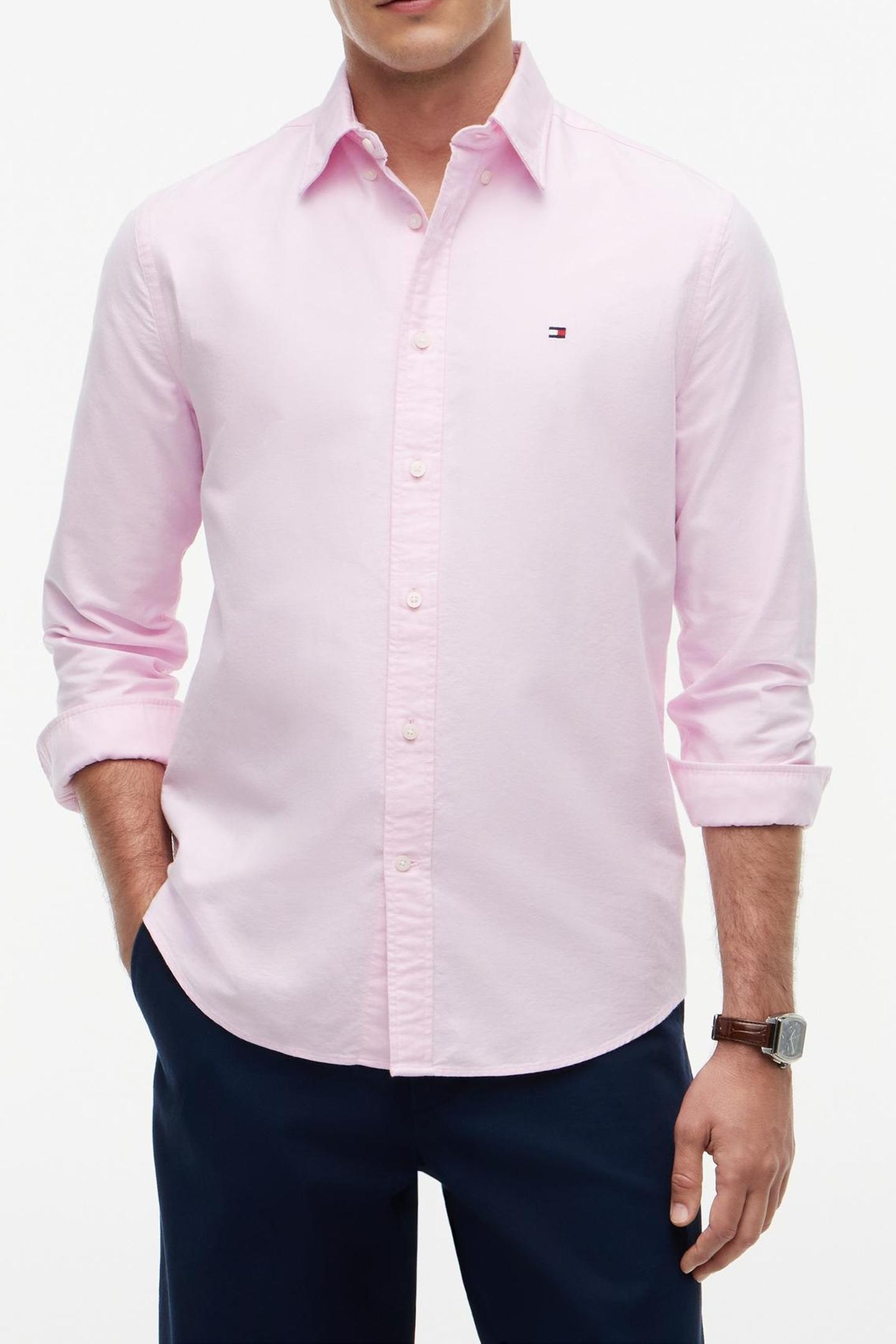 Tommy Hilfiger Solid Heritage Oxford Rose Petal Taille: M | Casual chemises Outlet | Homme | Rose