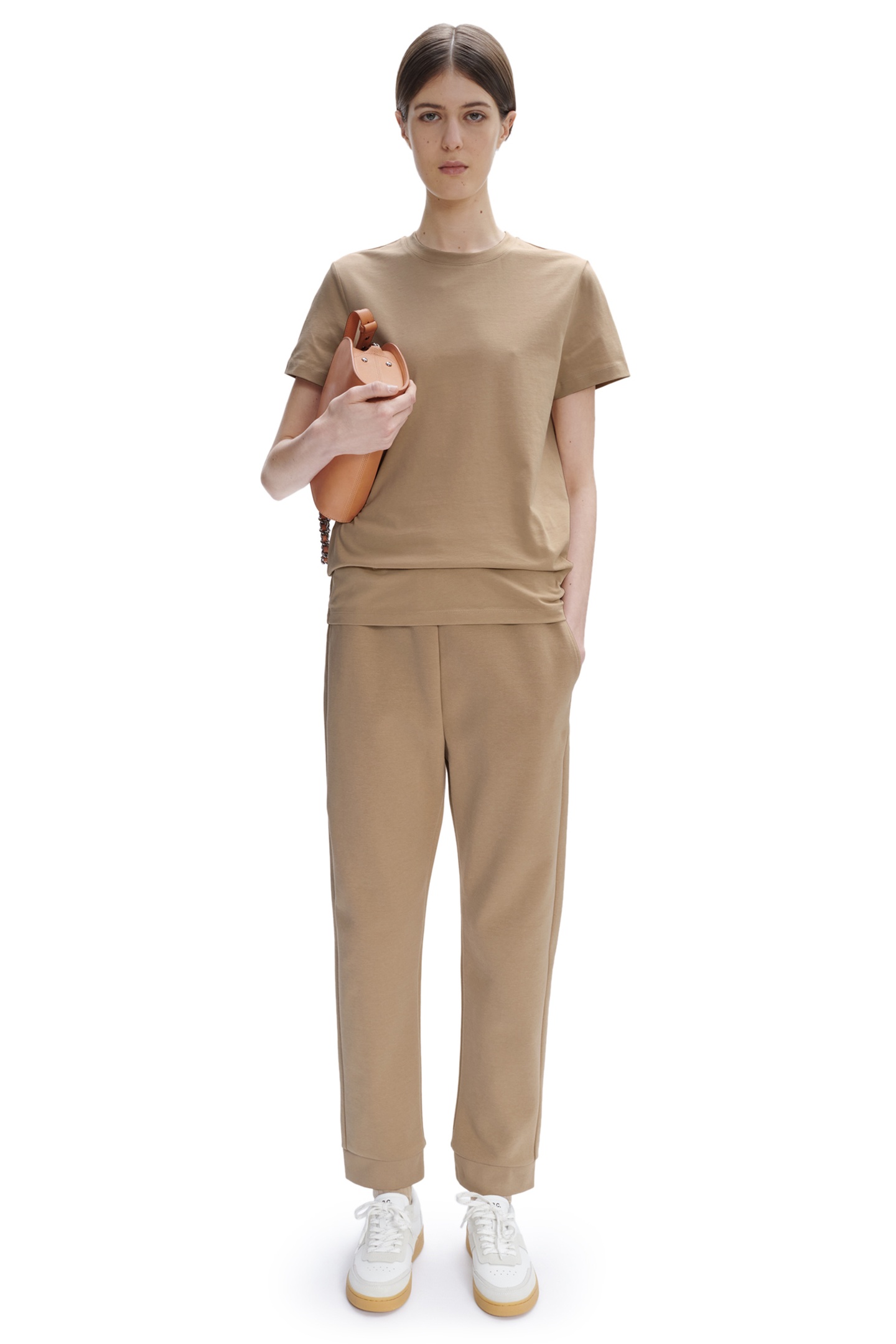 A.P.C. Unisex Jogging Cecil Beige Maat: L | Joggingbroeken Outlet | Unisex | Beige