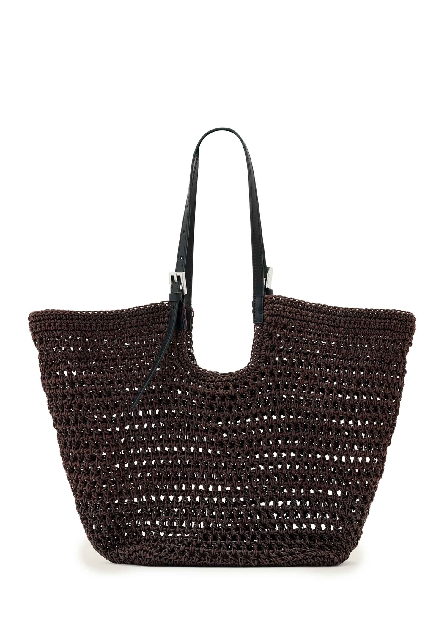 AllSaints Ara Ctn Knt E/w Tote Burnt Umber Red Maat: OS | Schoudertassen Outlet | Dames | Bruin