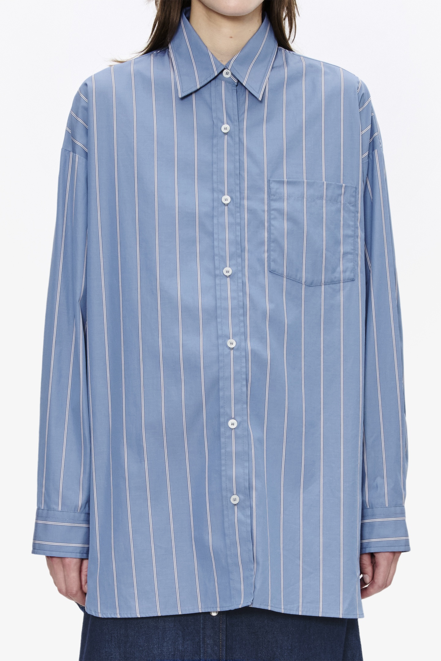 A.P.C. Shirt Steel Blue Maat: 42 | Longsleeves Outlet | Dames | Blauw