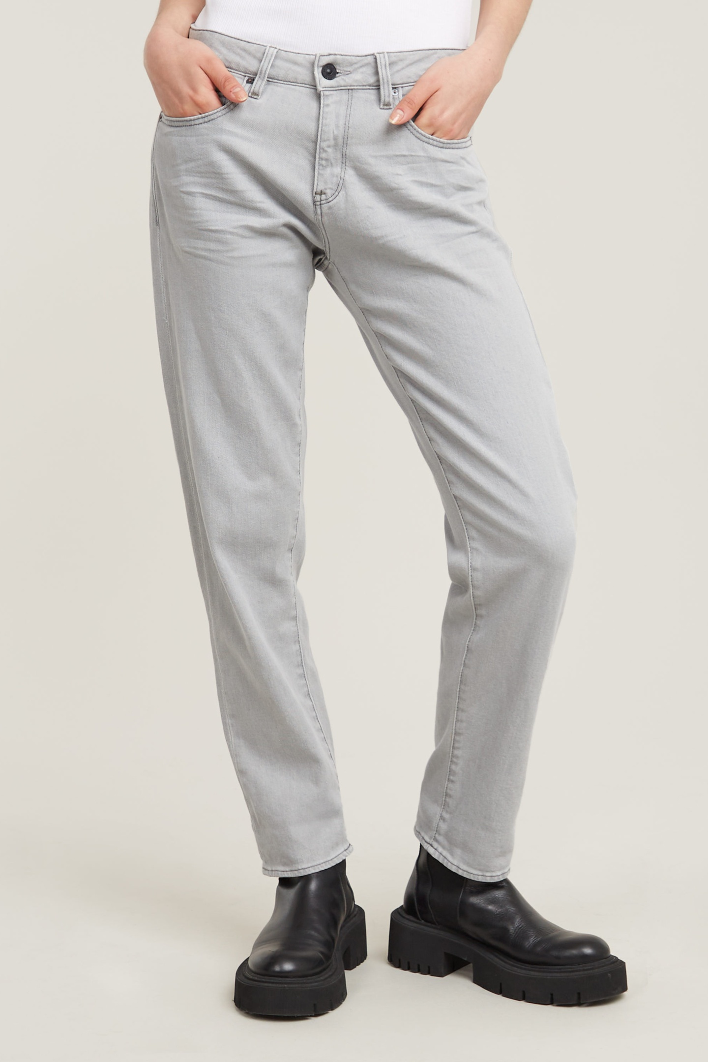 G-Star Kate Boyfriend Grey Taglia: W26L30 | Jeans straight fit Outlet | Donna | Grigio