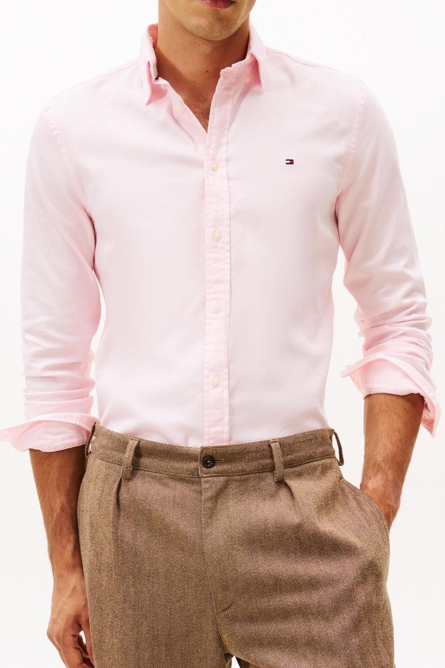 Tommy Hilfiger Dobby Sf Shirt Pink Lily Taille: L | Casual chemises Outlet | Homme | Rose