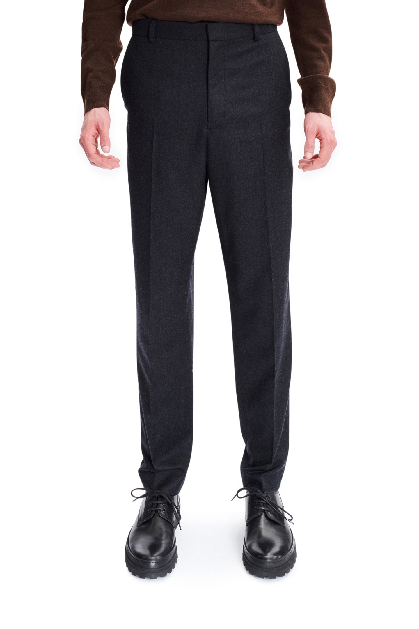 A.P.C. Unisex Trousers Massimo Heathered Charcoal Maat: 44 | Pantalons Outlet | Unisex | Grijs
