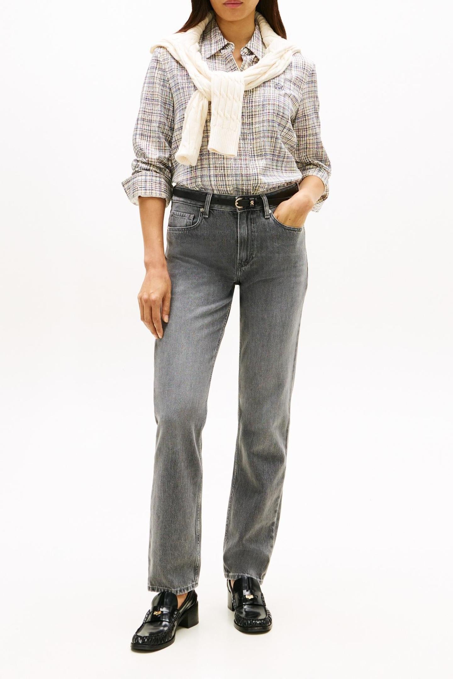 Tommy Hilfiger Dnm Grey Classic Straight Grey size W26L30 | Straight Jeans Outlet | Women | Gray