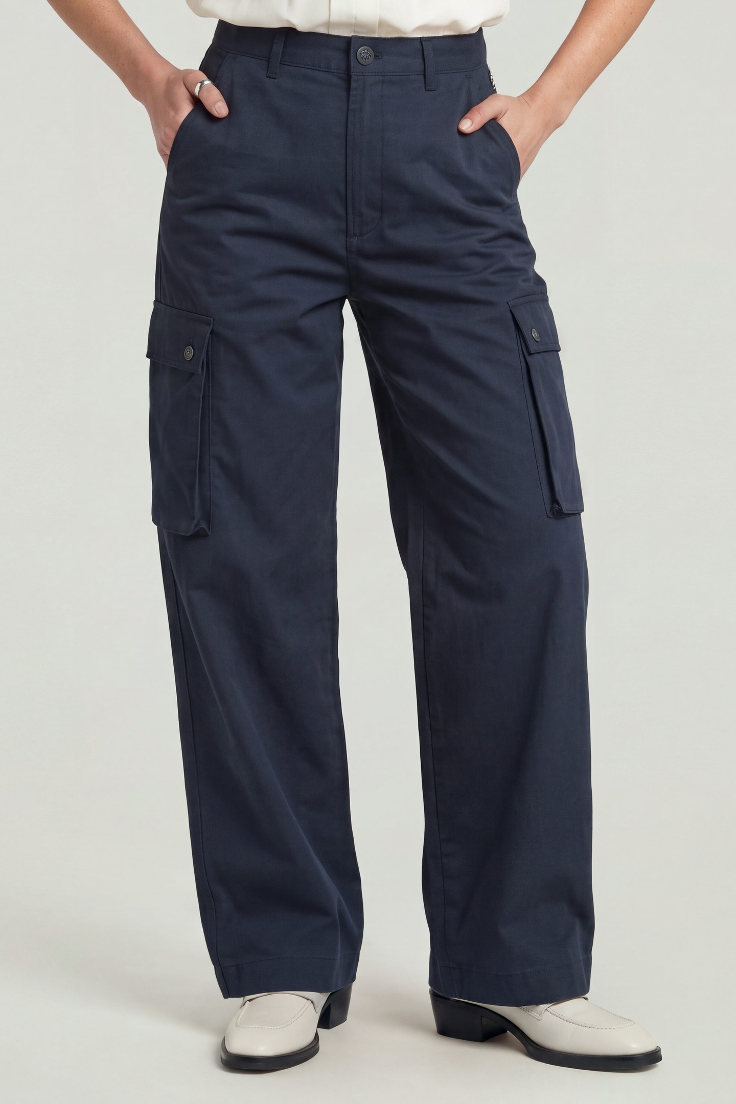 G-Star High Waist Cargo Blue Taille: W28 | Pantalons Cargo Outlet | Femme | Bleu
