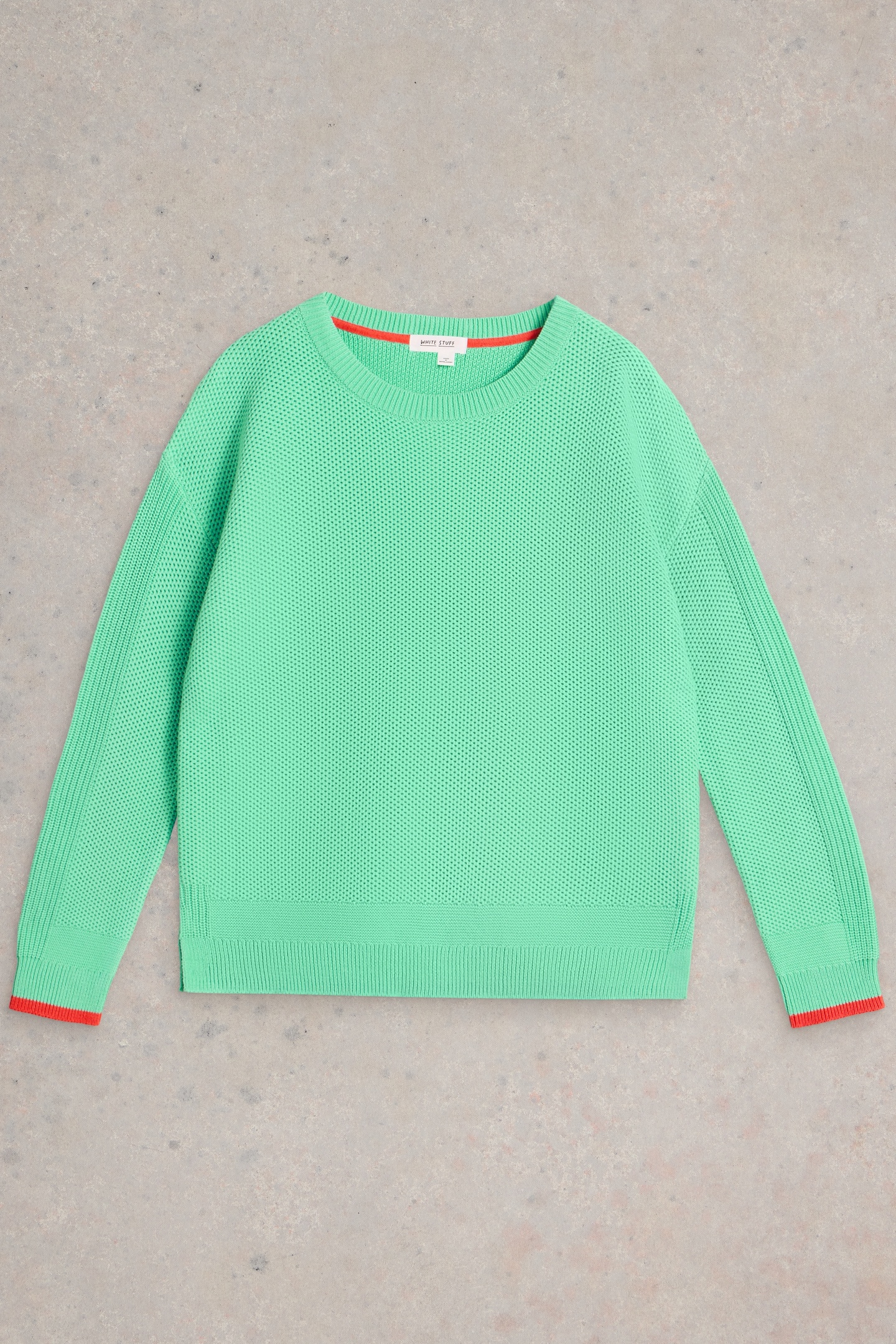 White Stuff  Bank Jumper Mid Blue Maat: 16 | Sweaters Outlet | Dames | Blauw