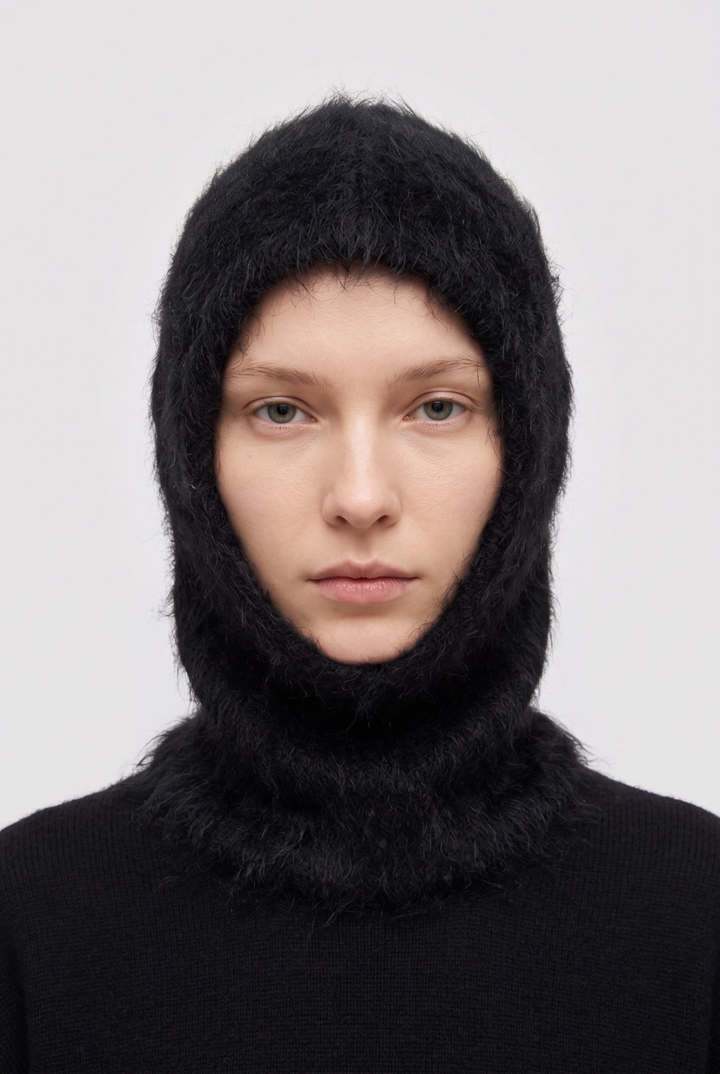 ARKET Ani Hairy Hood Black Maat: OS | Hoeden Outlet | Dames | Zwart