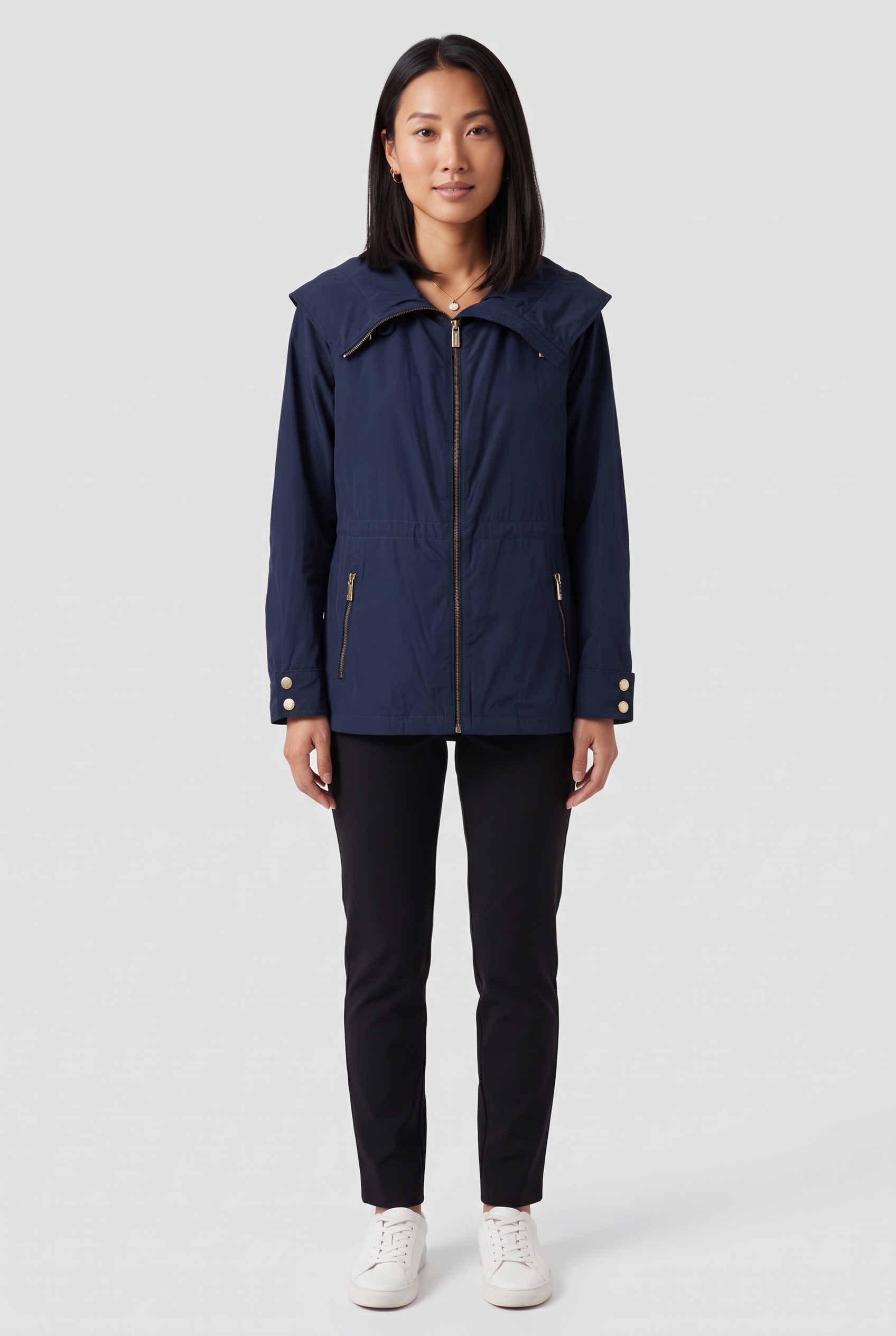 Michael Kors Cinched Waist Softshell Midnight Maat: XS | Regenjassen Outlet | Dames | Blauw