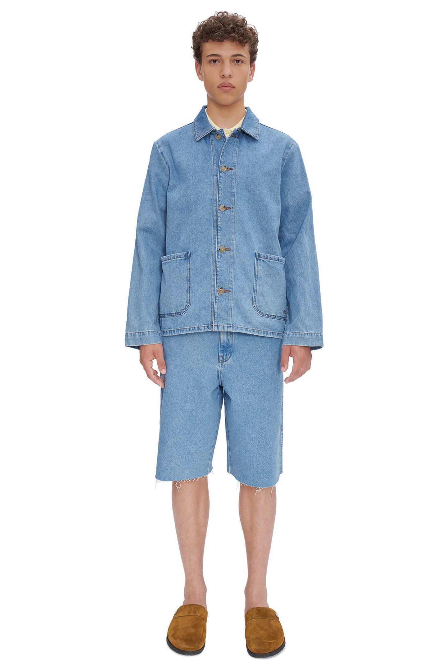 A.P.C. Jacket Kerlouan Logo Light Blue Maat: XXL | Spijkerjassen Outlet | Heren | Blauw