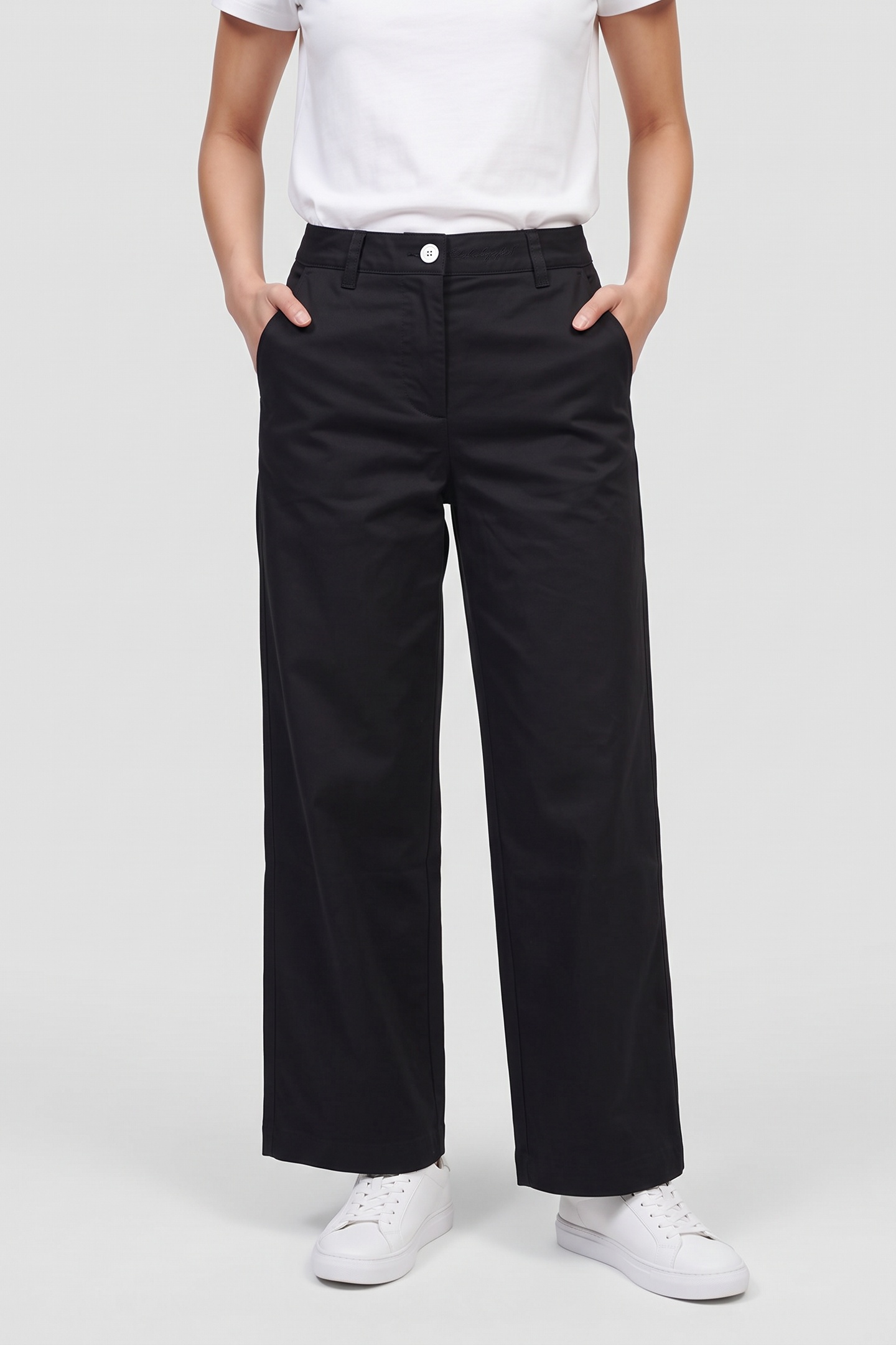 Karl Lagerfeld Chino Culotte Pants Black Maat: 40 | Chino's Outlet | Dames | Zwart