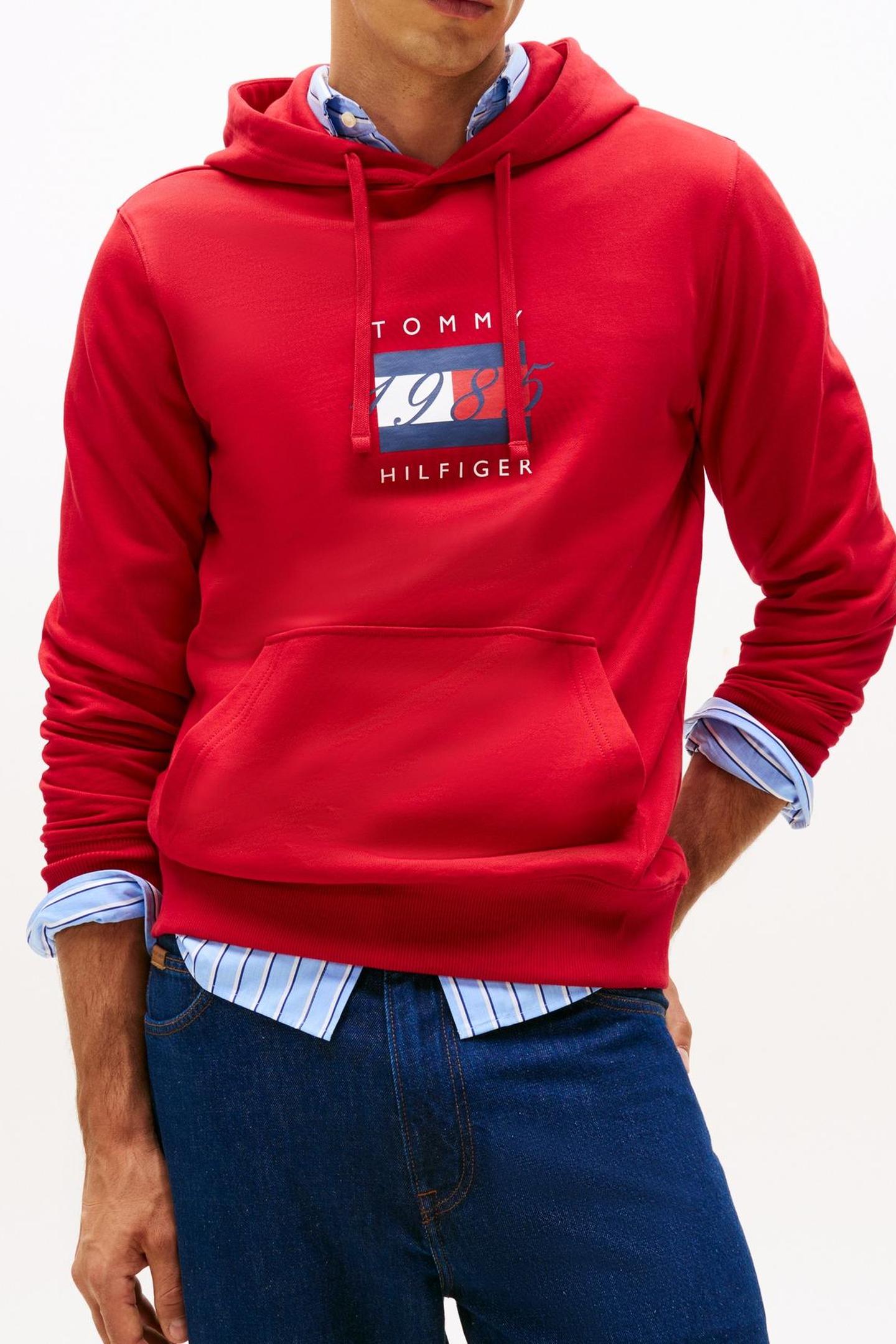 Tommy Hilfiger Linear Flag Graphic Medium Red Taglia: M | Maglioni a maglia Outlet | Uomo | Rosso