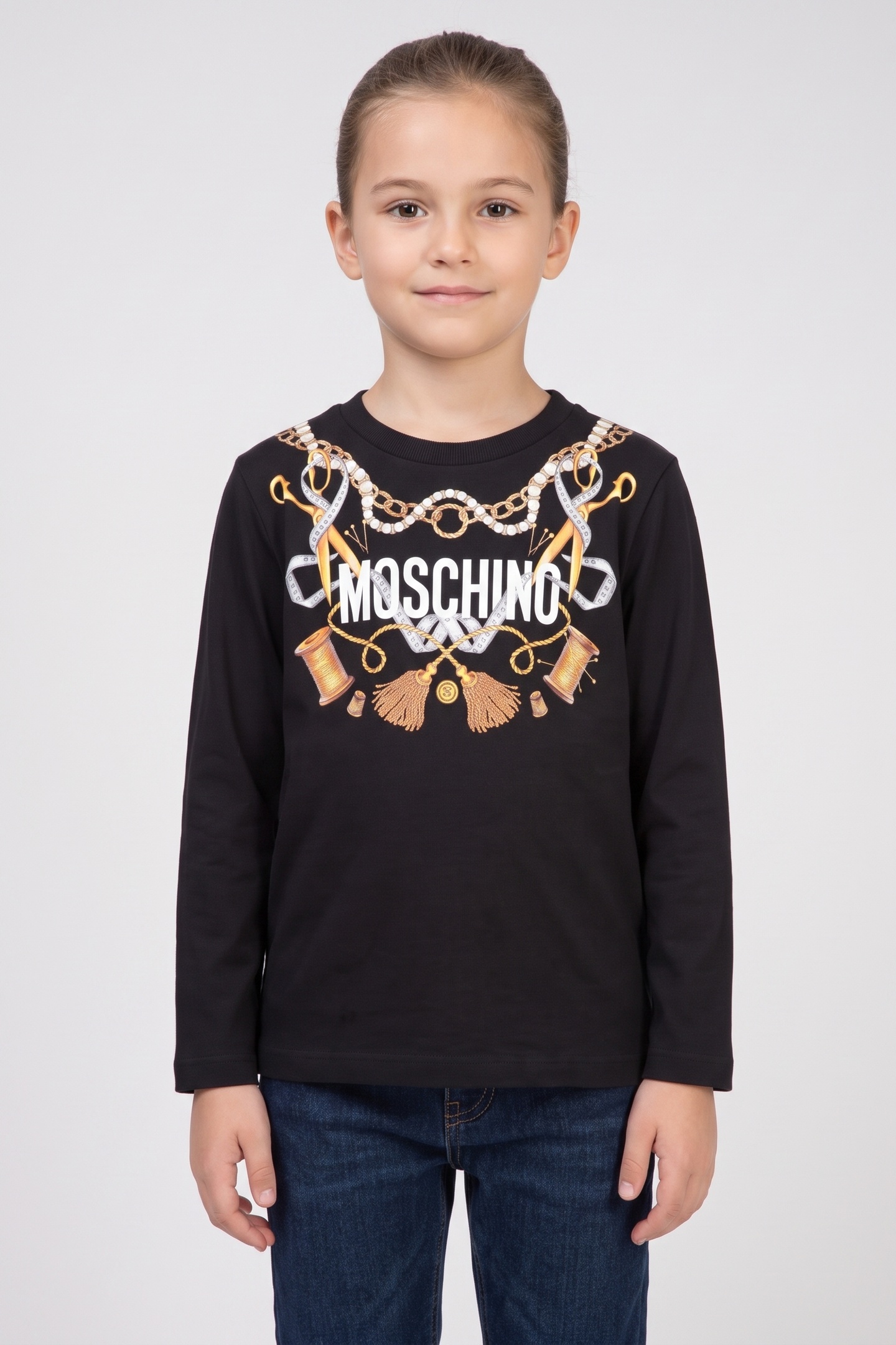 Moschino Girl's Maxi T-shirt Black Maat: 4 | T-Shirts Outlet | kids | Zwart