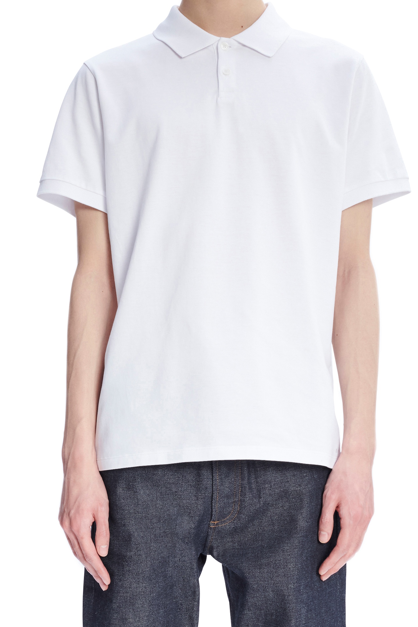 A.P.C. Unisex Polo Esteban White Maat: L | Tops Outlet | Unisex | Wit