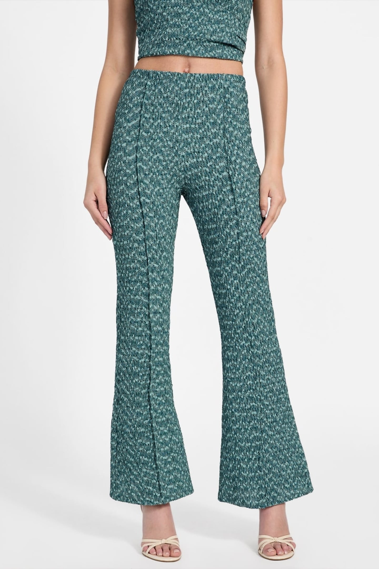 GUESS Naleny Pleated Pant Forbidden Forest Mul Maat: XS | Wijde Broeken Outlet | Dames | Groen