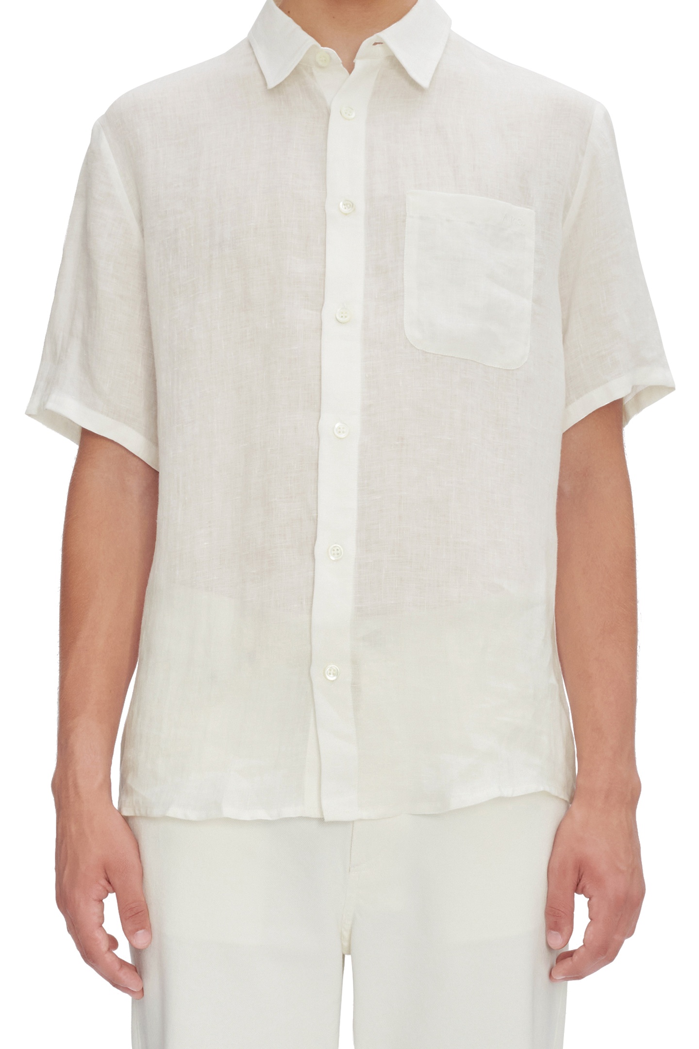 A.P.C. Unisex Short-sleeve Shirt Bellini Logo Off-white Maat: L | Overhemden Outlet | Unisex | Wit