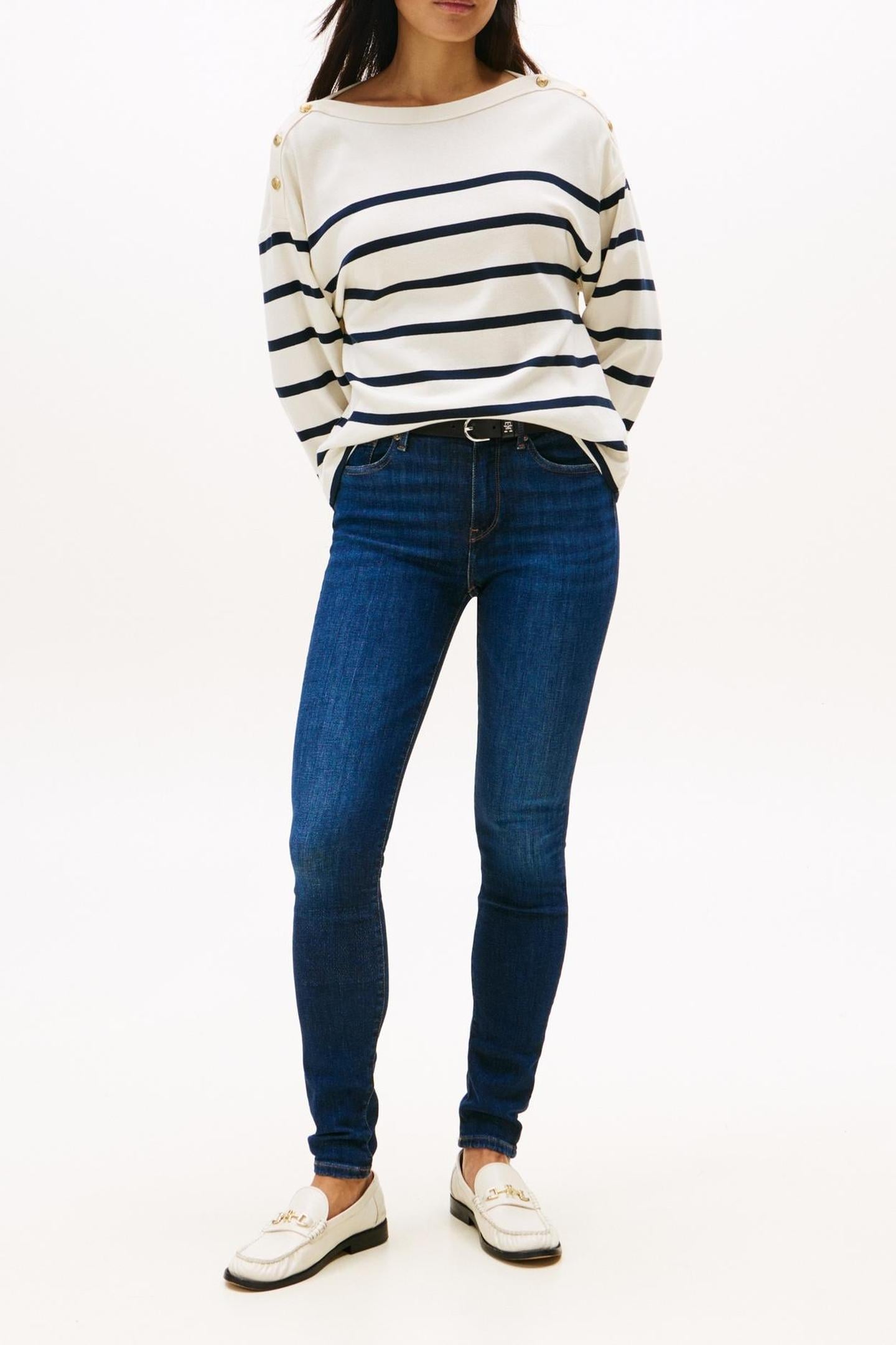 Tommy Hilfiger Nos Como Skinny Medium Rise Nos Dark Blue Taglia: W25L28 | Pantaloni skinny Outlet | Donna | Blu