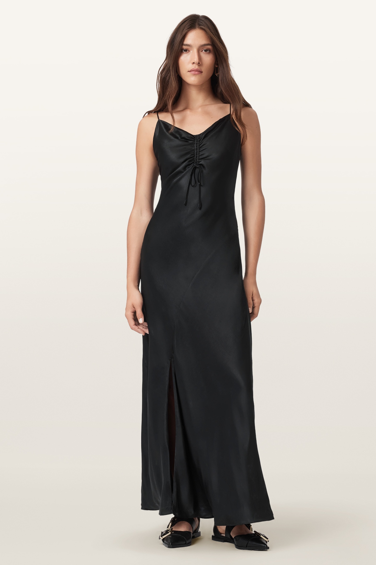 AllSaints Alexia Maxi Dress Black Maat: 10 | Maxi Jurken Outlet | Dames | Zwart