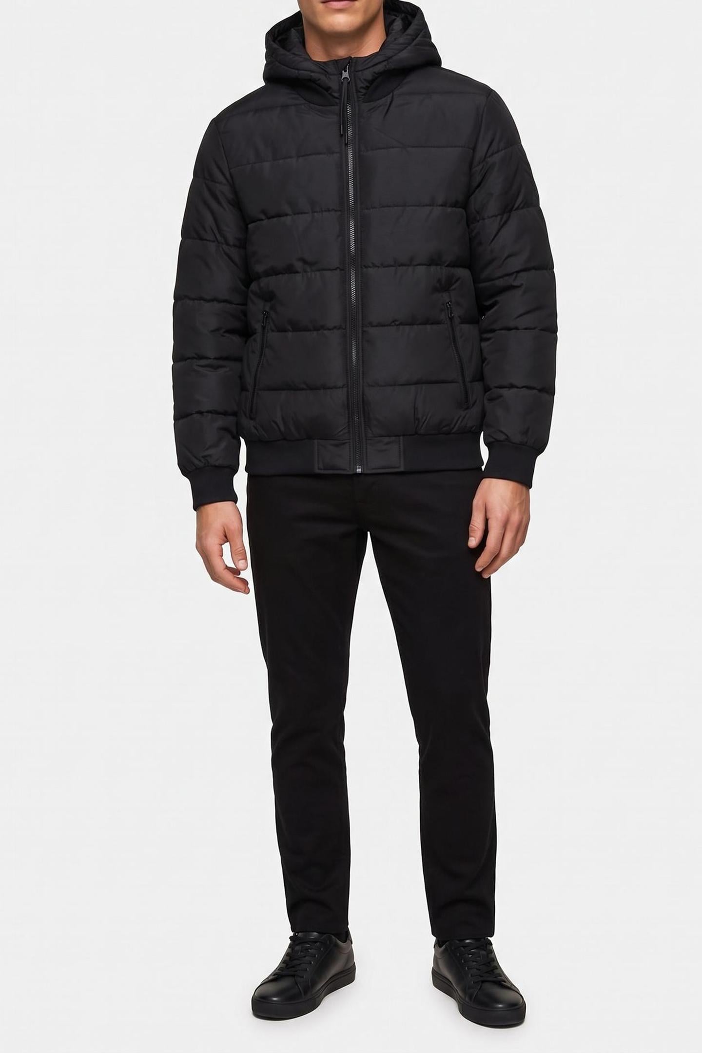 Michael Kors Hooded Bomber Puffer Coat Black Maat: S | Winterjassen Outlet | Heren | Zwart