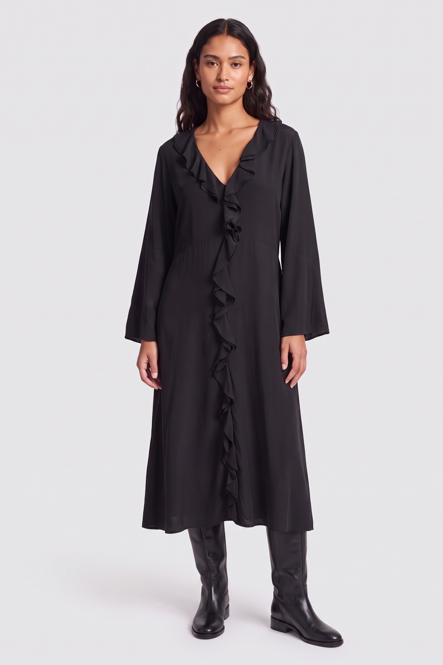 ARKET Greta Dress Black Maat: 38 | Maxi Jurken Outlet | Dames | Zwart