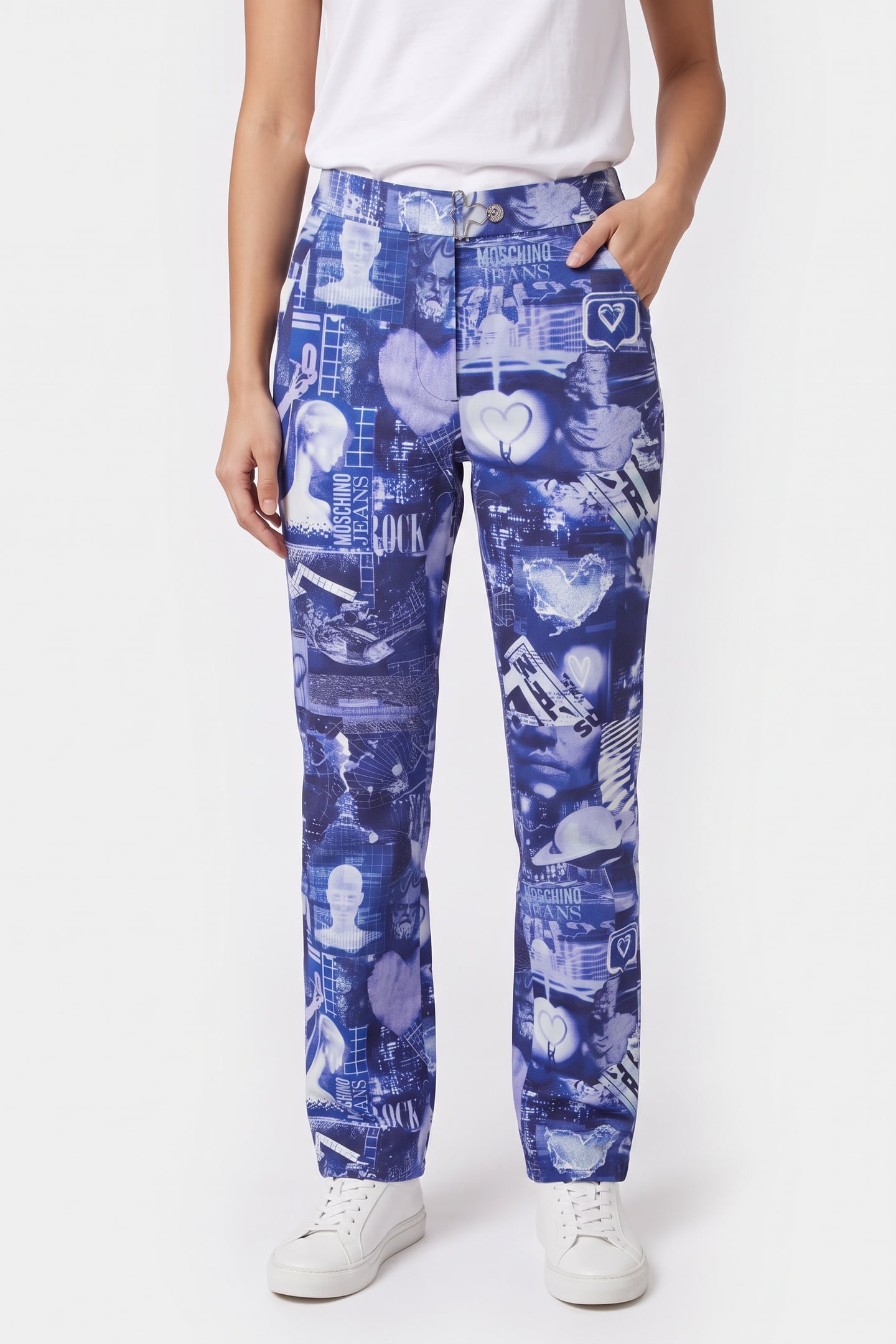 Moschino Trousers Blue Maat: 38 | Straight Broeken Outlet | Dames | Blauw