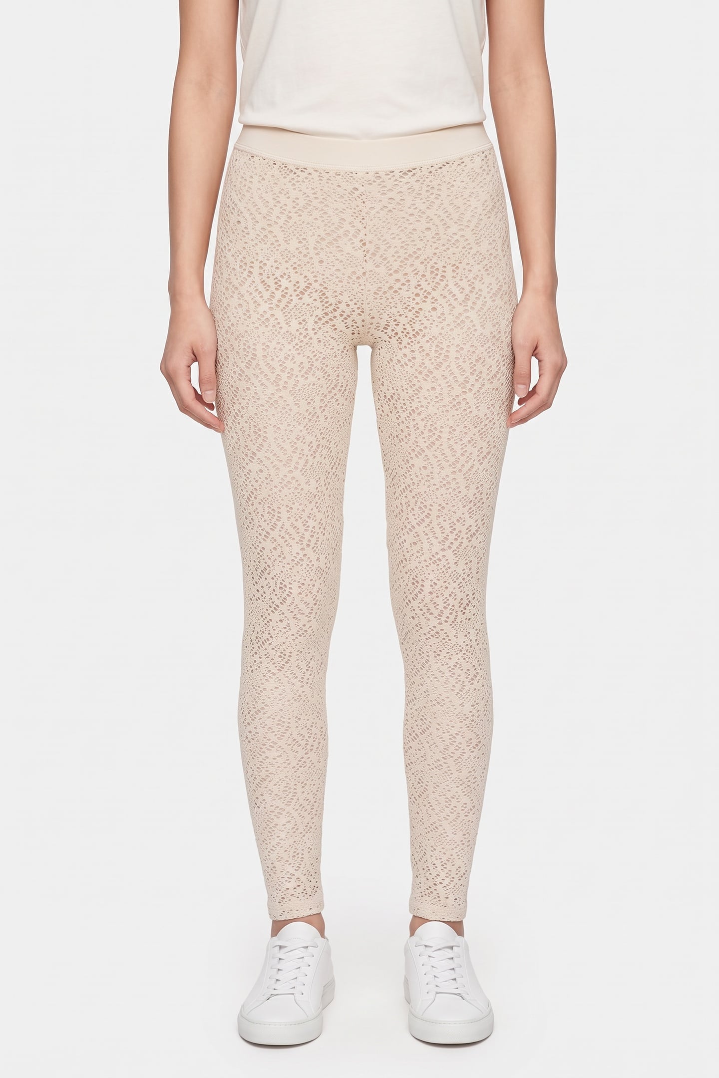 ARKET Odelle Lace Leggings Beige Maat: XS | Leggings Outlet | Dames | Beige