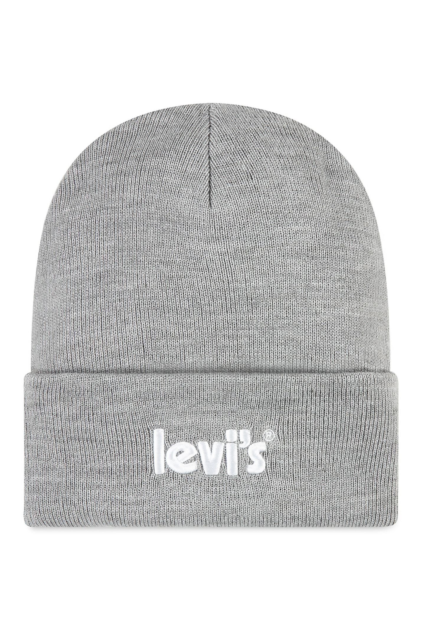 Levi's Unisex Lan Poster Logo Beanie Dark Grey Heather Maat: OS | Accessoires Outlet | kids | Grijs