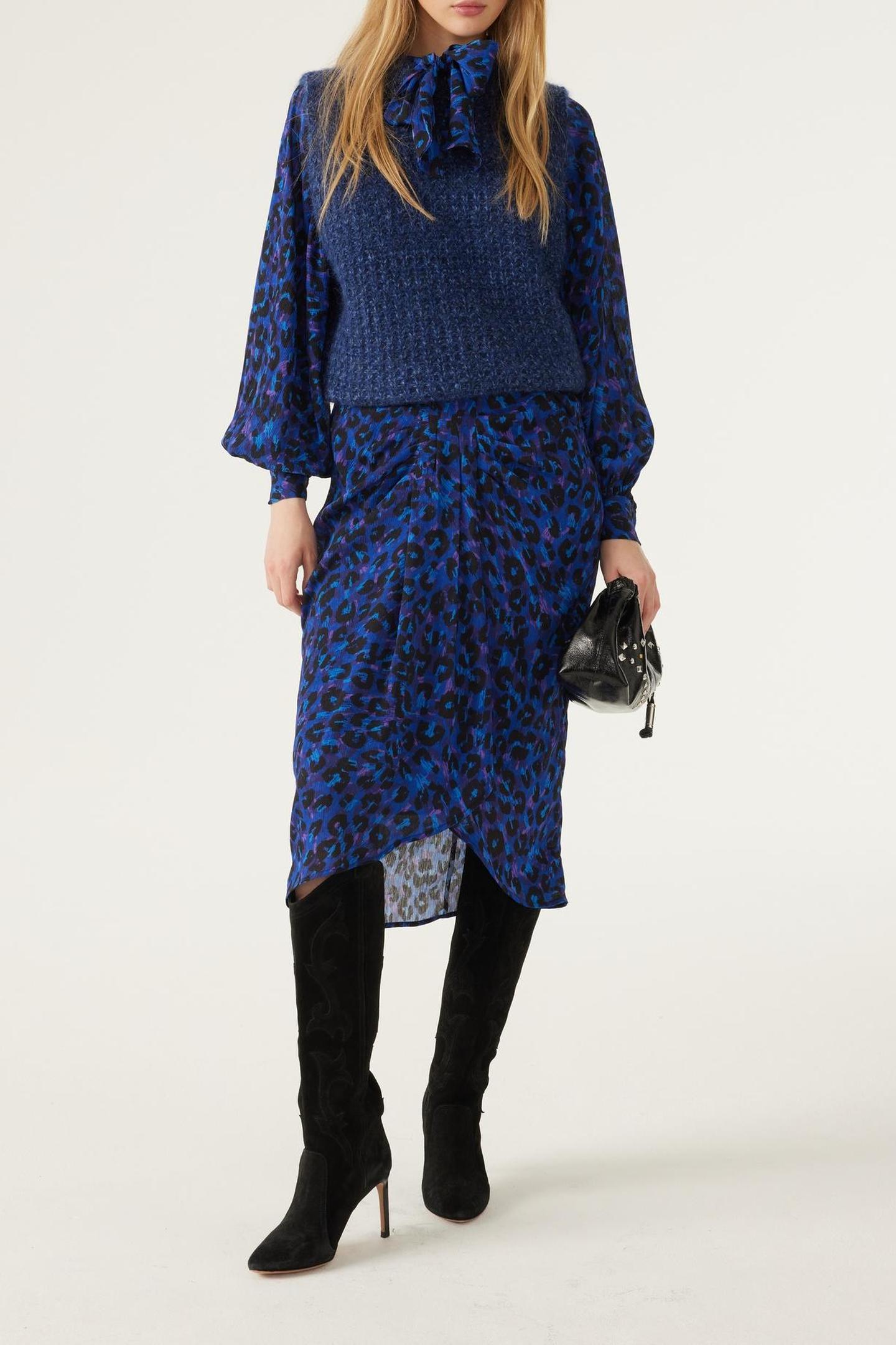 BA&SH Mid-length Skirt Blue Maat: 40 | Midi Rokken Outlet | Dames | Blauw