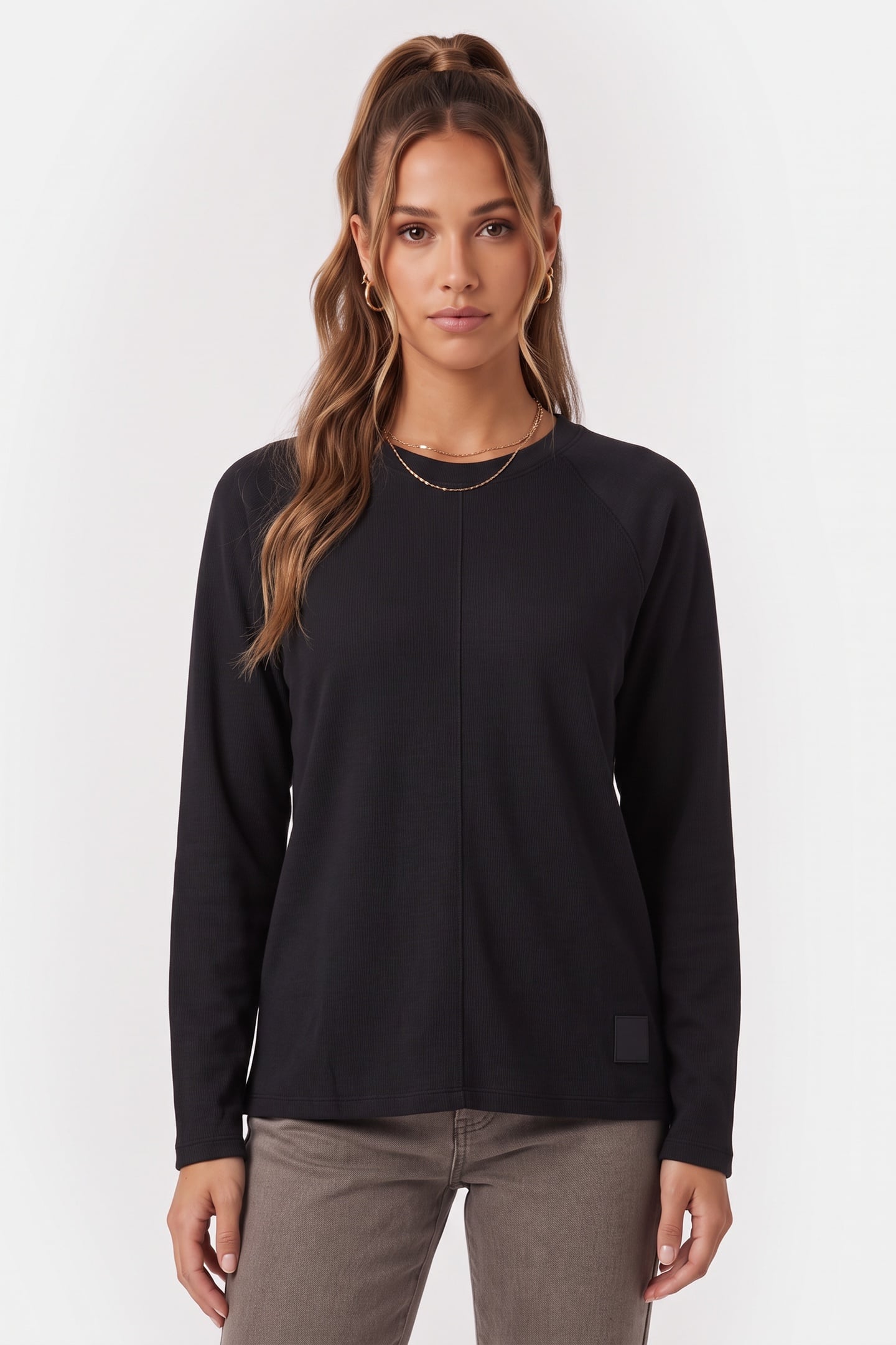 Jack Wolfskin Daily Ease Long Sleeve Black Maat: S | Tops Outlet | Dames | Zwart