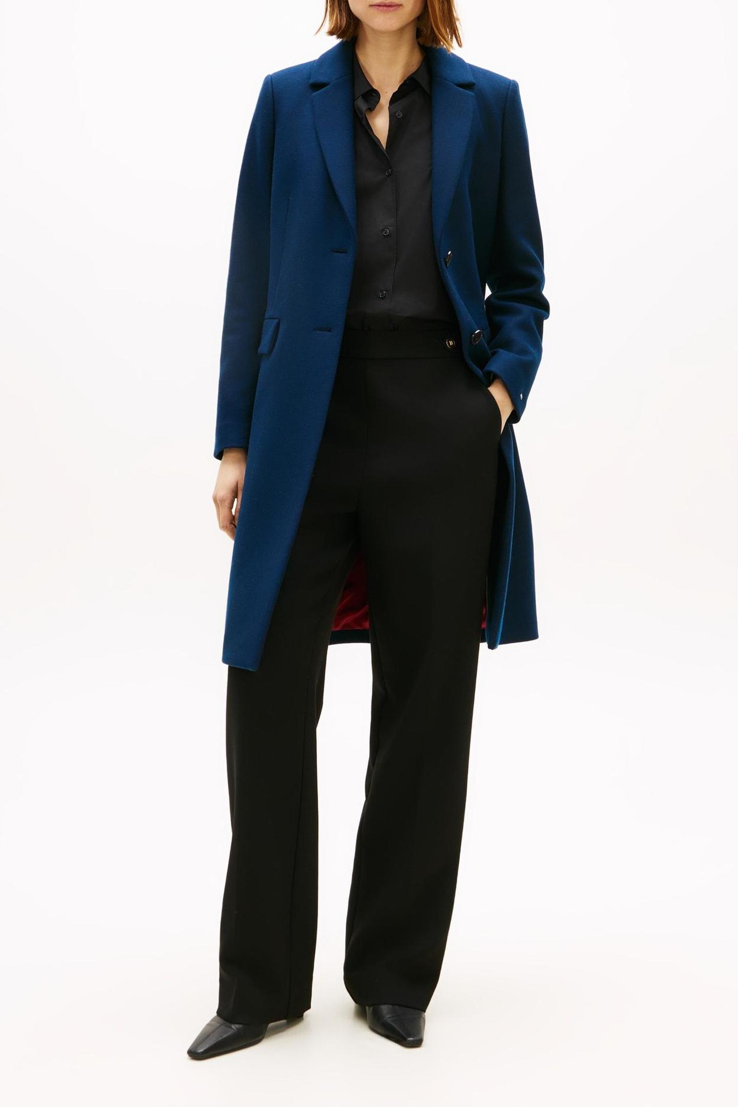 Tommy Hilfiger Classic Sb Wool Reg Coat Dark Night Navy Maat: 40 | Single-Breasted Mantels Outlet | Dames | Blauw