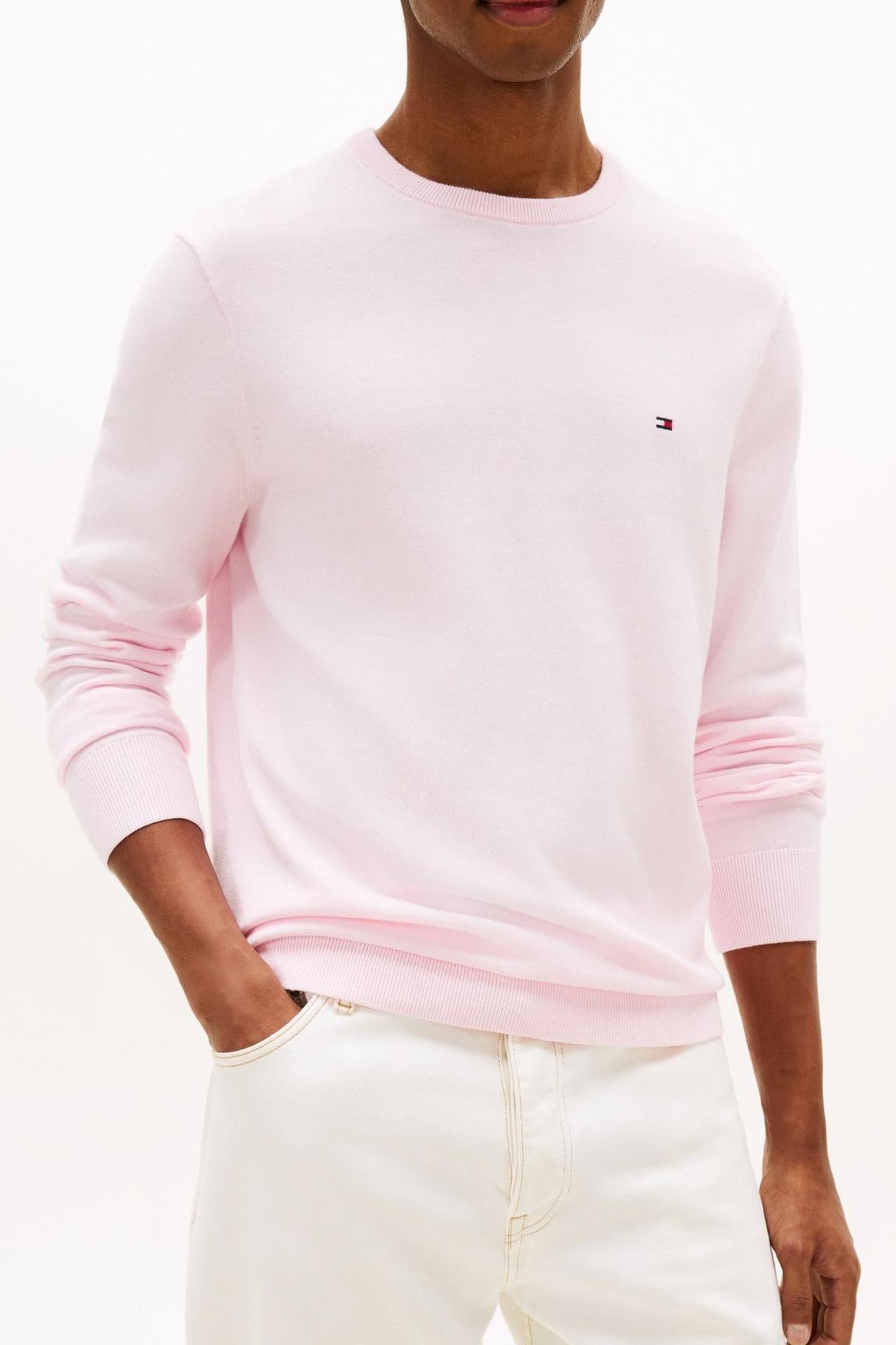 Tommy Hilfiger Essential Ssnl Cotton Pink Lily Maat: S | Sweaters Outlet | Heren | Roze