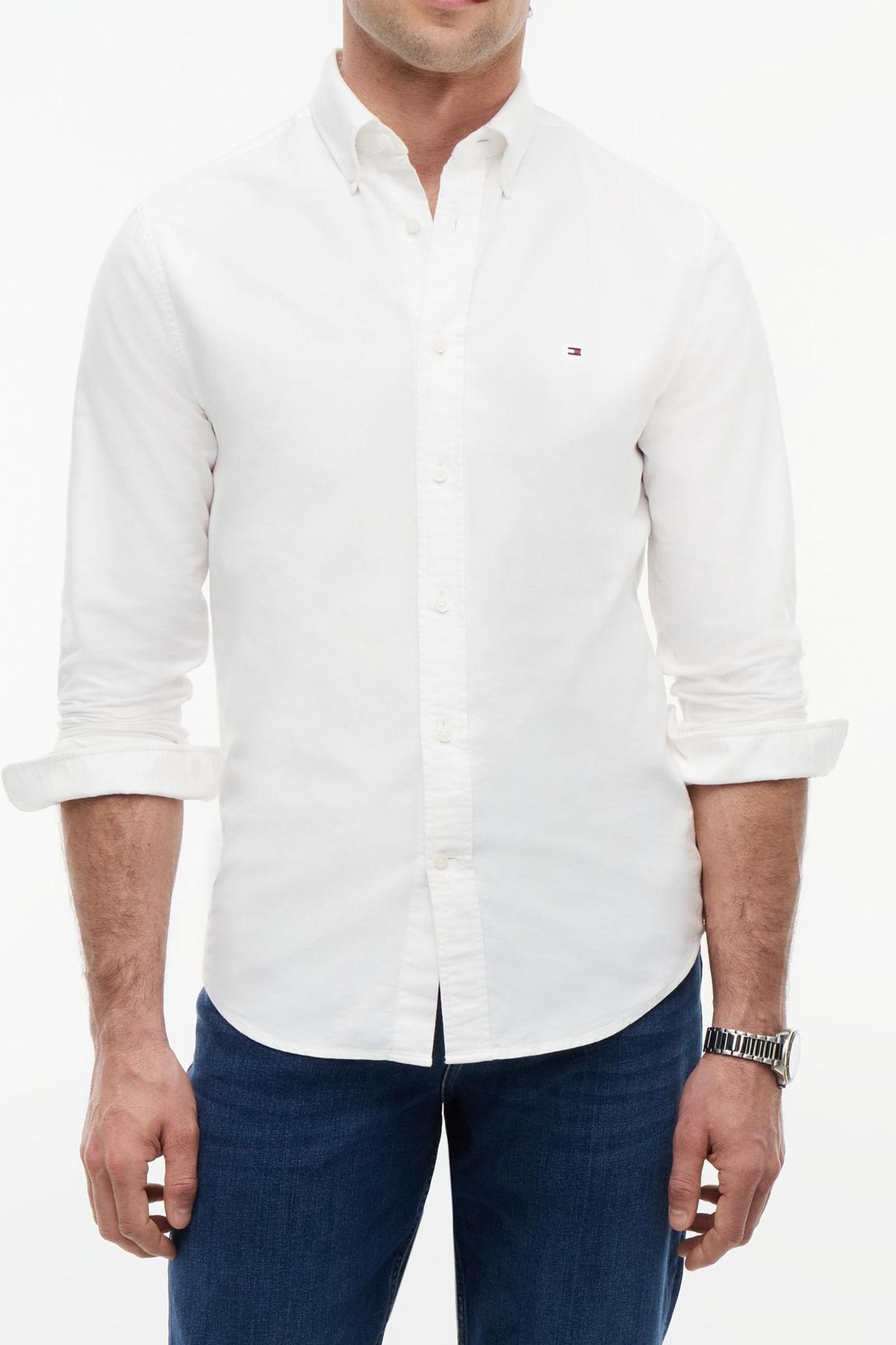 Tommy Hilfiger Solid Heritage Oxford Opthic White Taille: XS | Casual chemises Outlet | Homme | Blanche