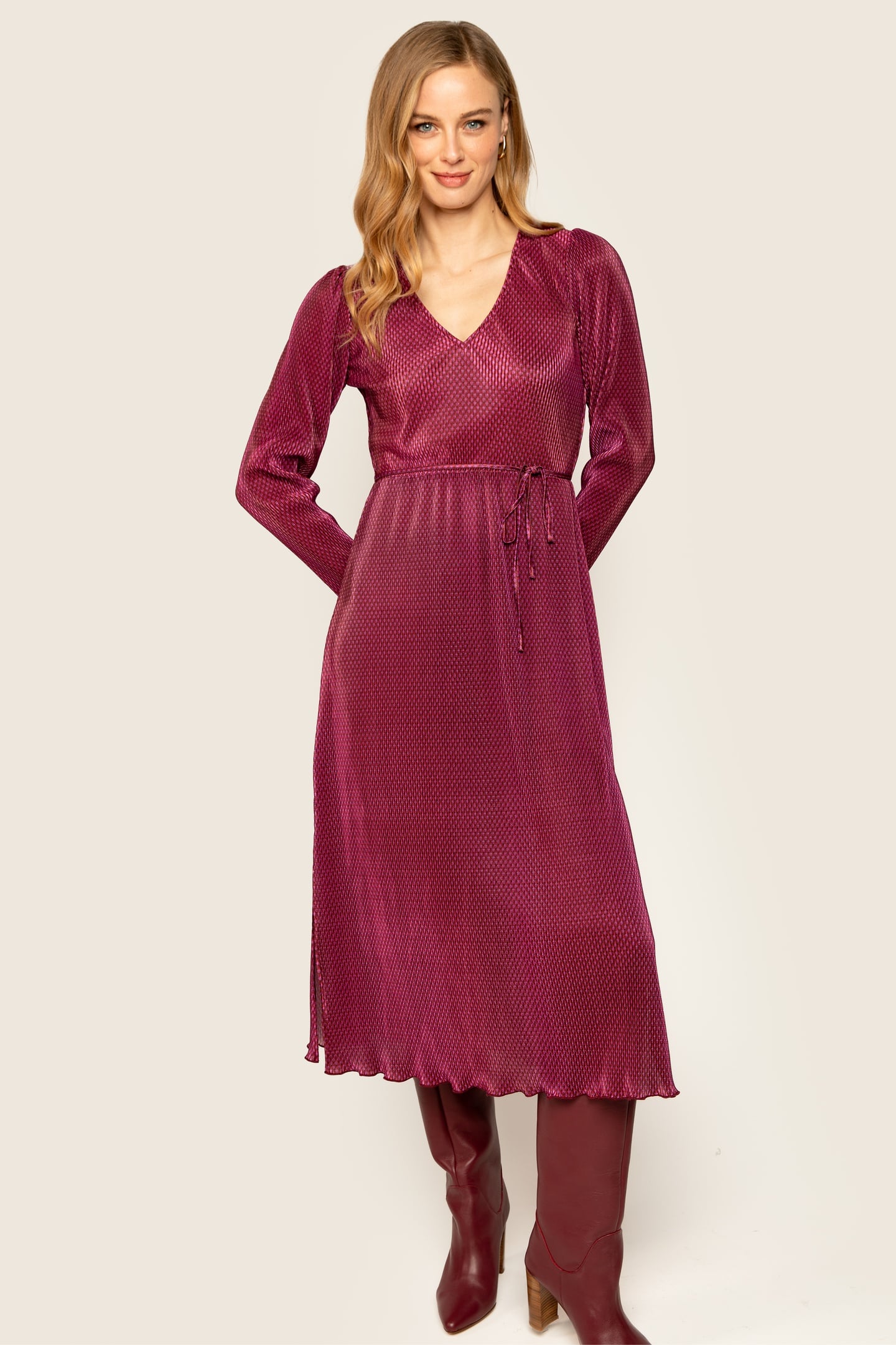 Freebird Gayla Dress Multi Pink Maat: XL | Midi Jurken Outlet | Dames | Roze